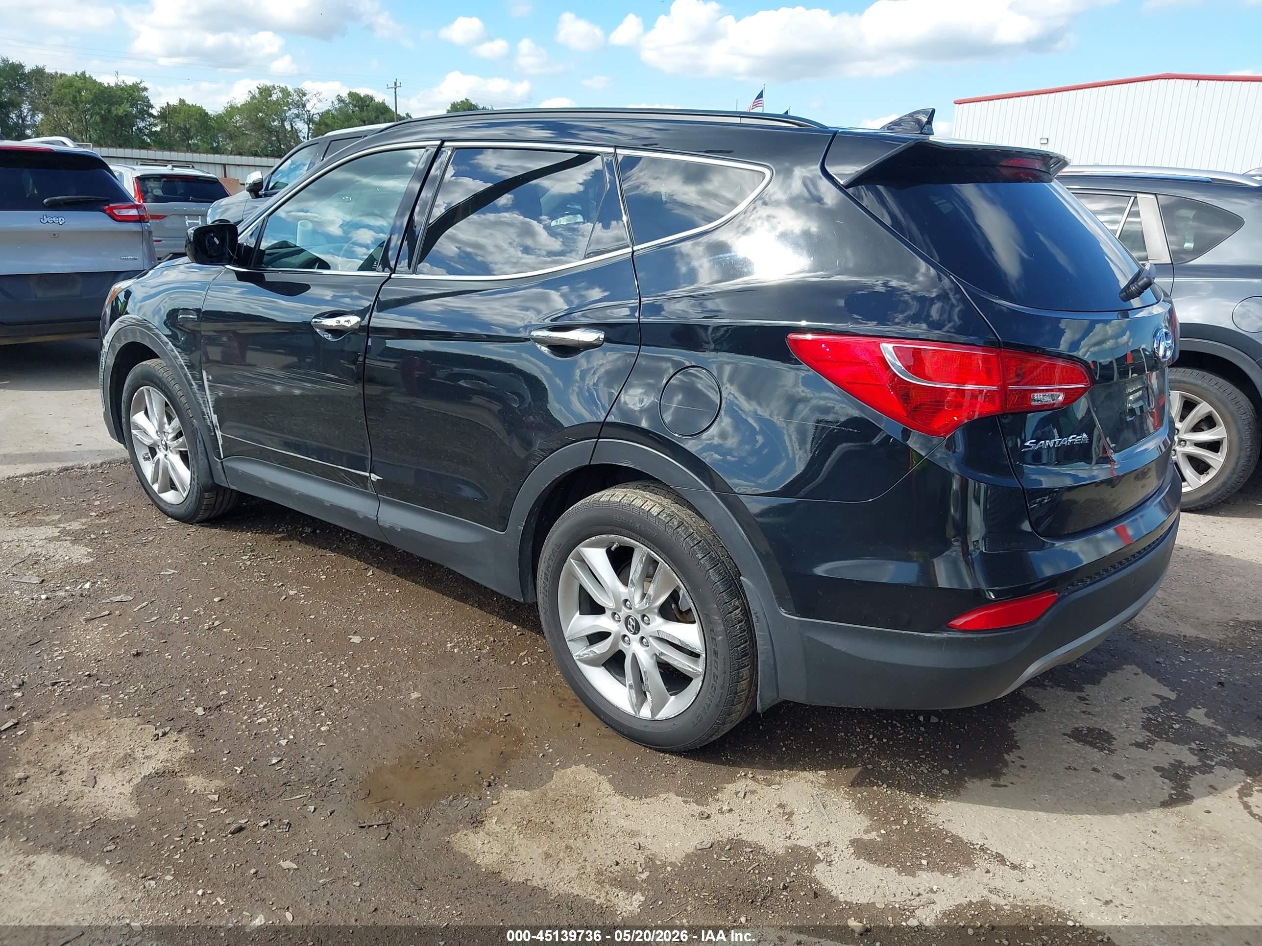 2013 Hyundai Santa Fe Sport 2.0t Black vin: 5XYZU3LA9DG053247