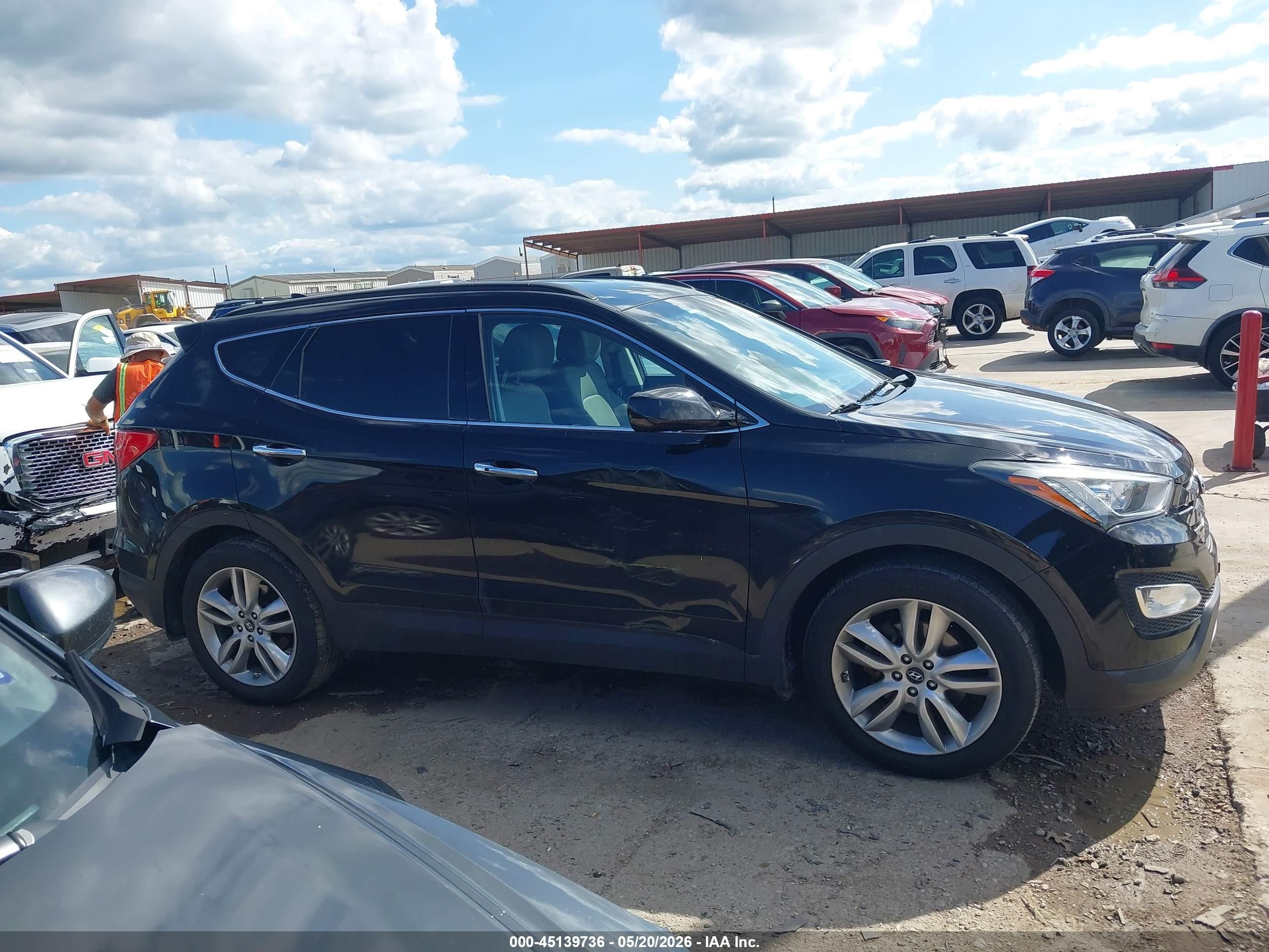 2013 Hyundai Santa Fe Sport 2.0t Black vin: 5XYZU3LA9DG053247