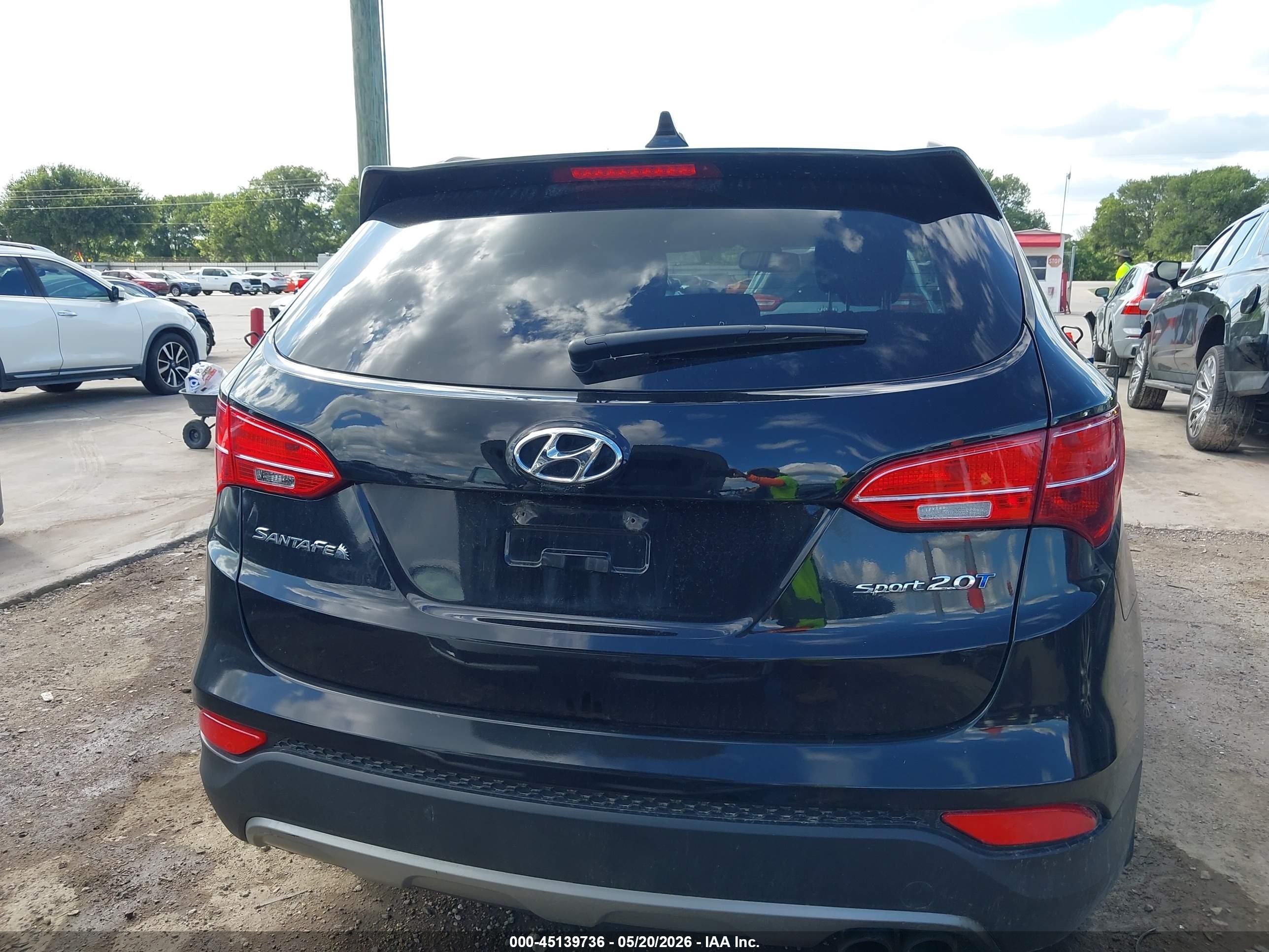 2013 Hyundai Santa Fe Sport 2.0t Black vin: 5XYZU3LA9DG053247