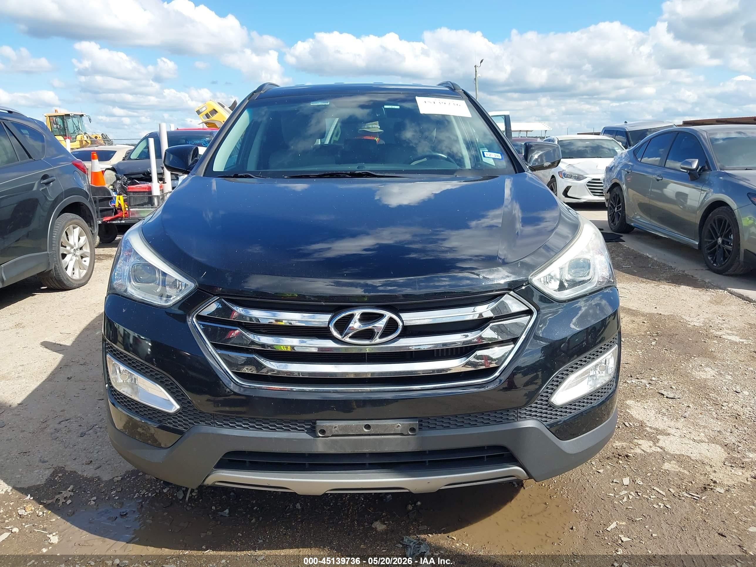 2013 Hyundai Santa Fe Sport 2.0t Black vin: 5XYZU3LA9DG053247
