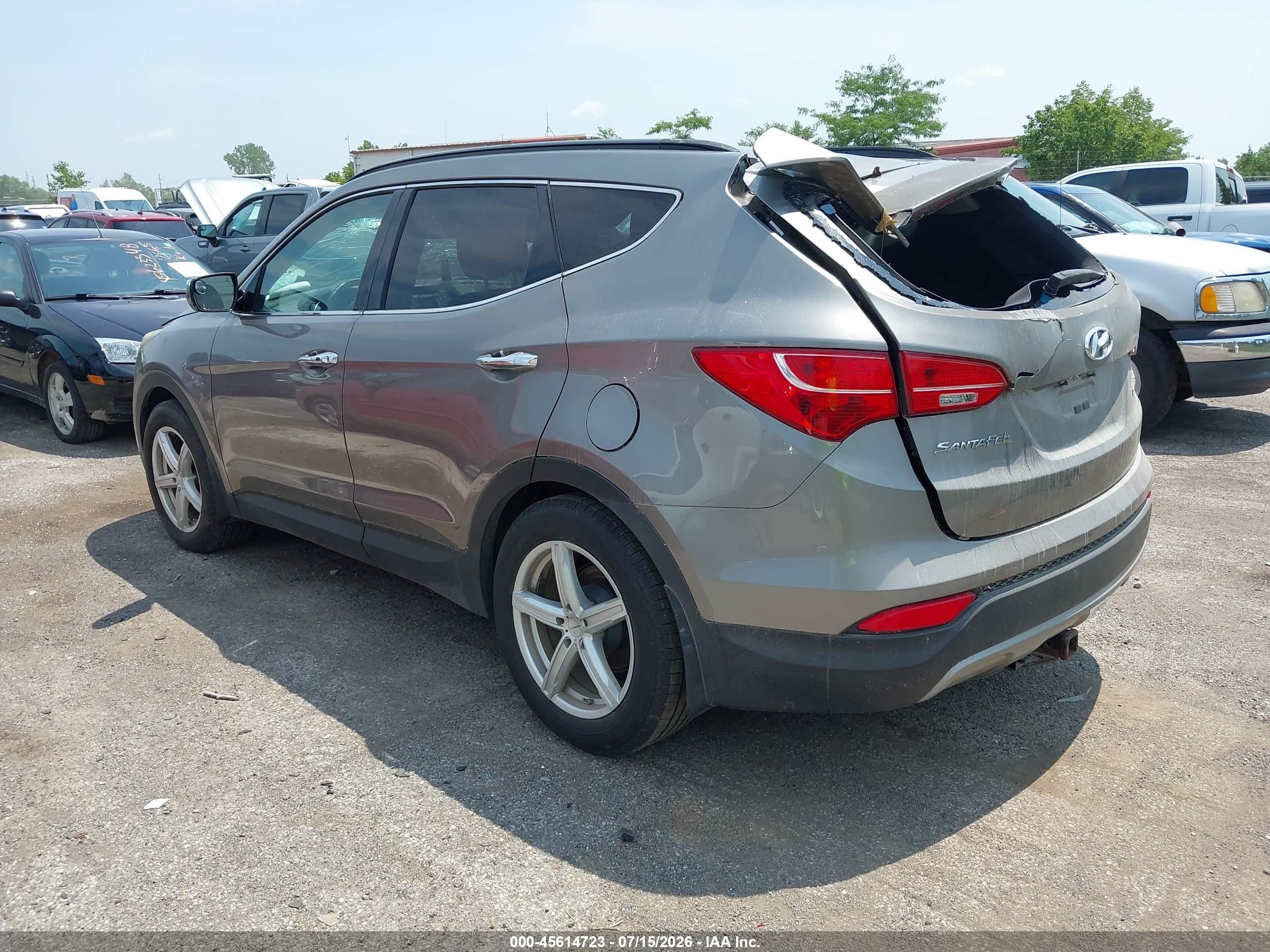 2013 Hyundai Santa Fe Sport 2.0t Gray vin: 5XYZU3LA9DG067682