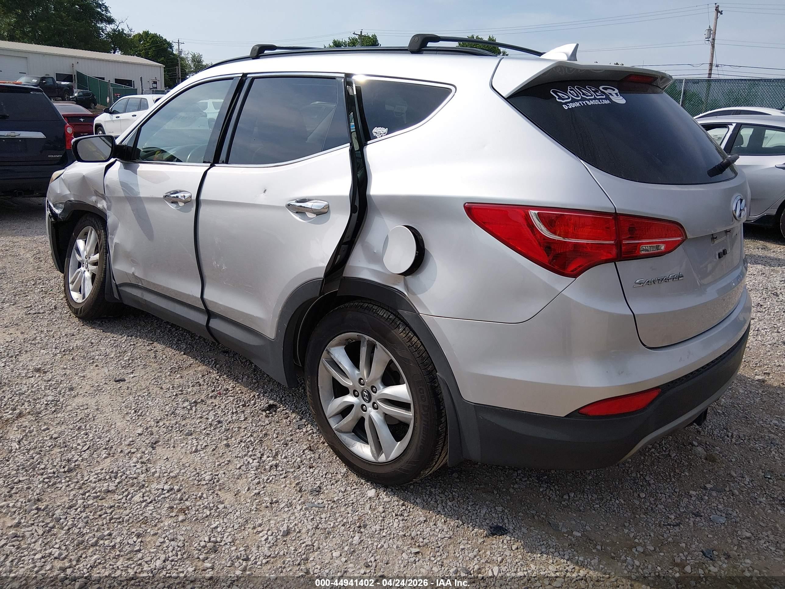 2013 Hyundai Santa Fe Sport 2.0t Silver vin: 5XYZU3LA9DG072817