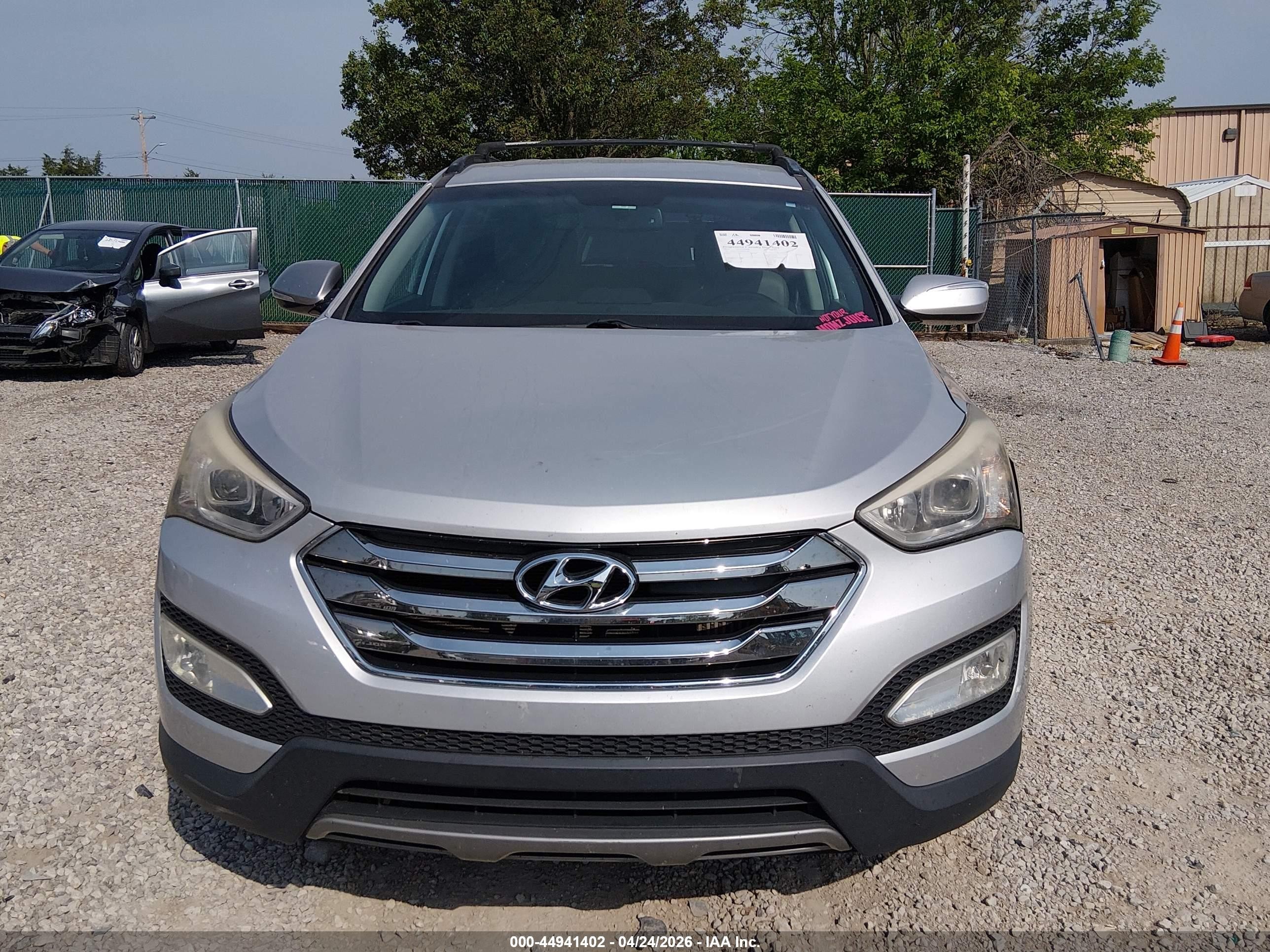 2013 Hyundai Santa Fe Sport 2.0t Silver vin: 5XYZU3LA9DG072817