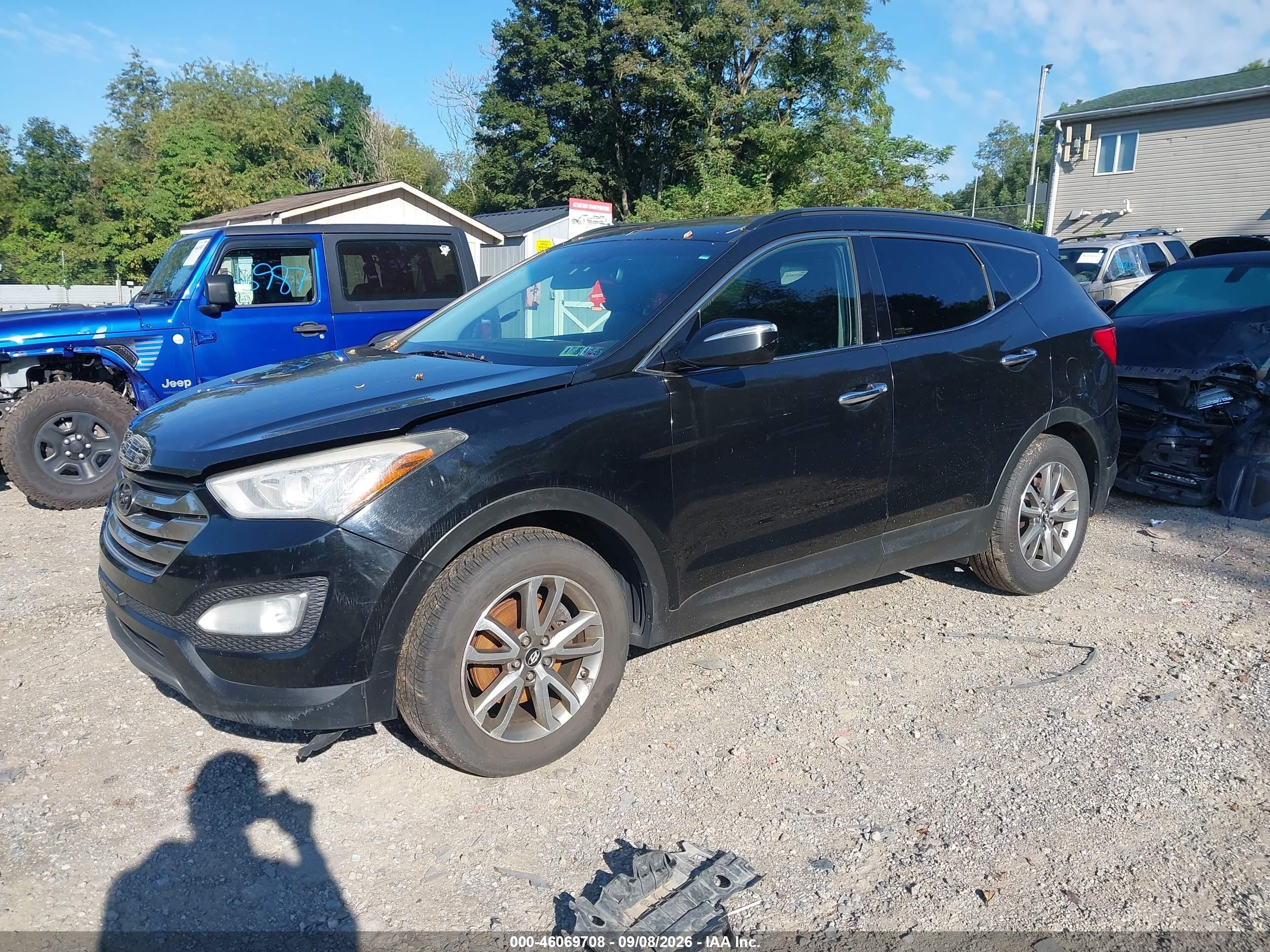 2014 Hyundai Santa Fe Sport 2.0l Turbo Black vin: 5XYZU3LA9EG125615