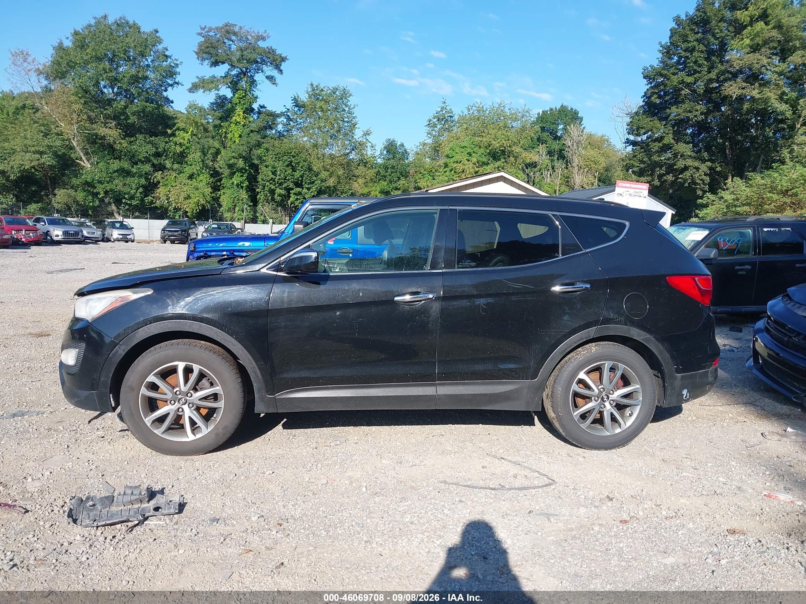 2014 Hyundai Santa Fe Sport 2.0l Turbo Black vin: 5XYZU3LA9EG125615
