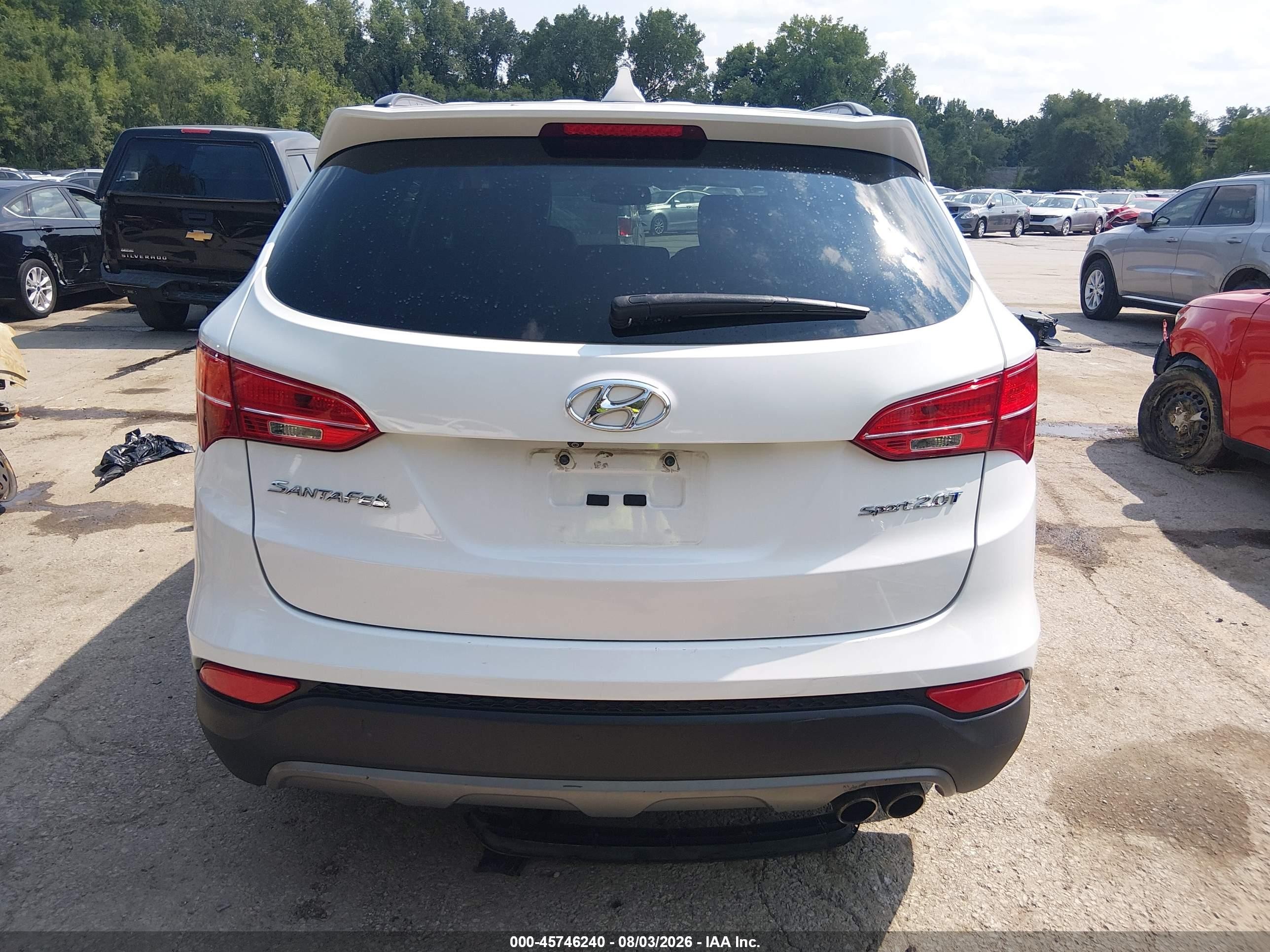 2014 Hyundai Santa Fe Sport 2.0l Turbo White vin: 5XYZU3LA9EG216870