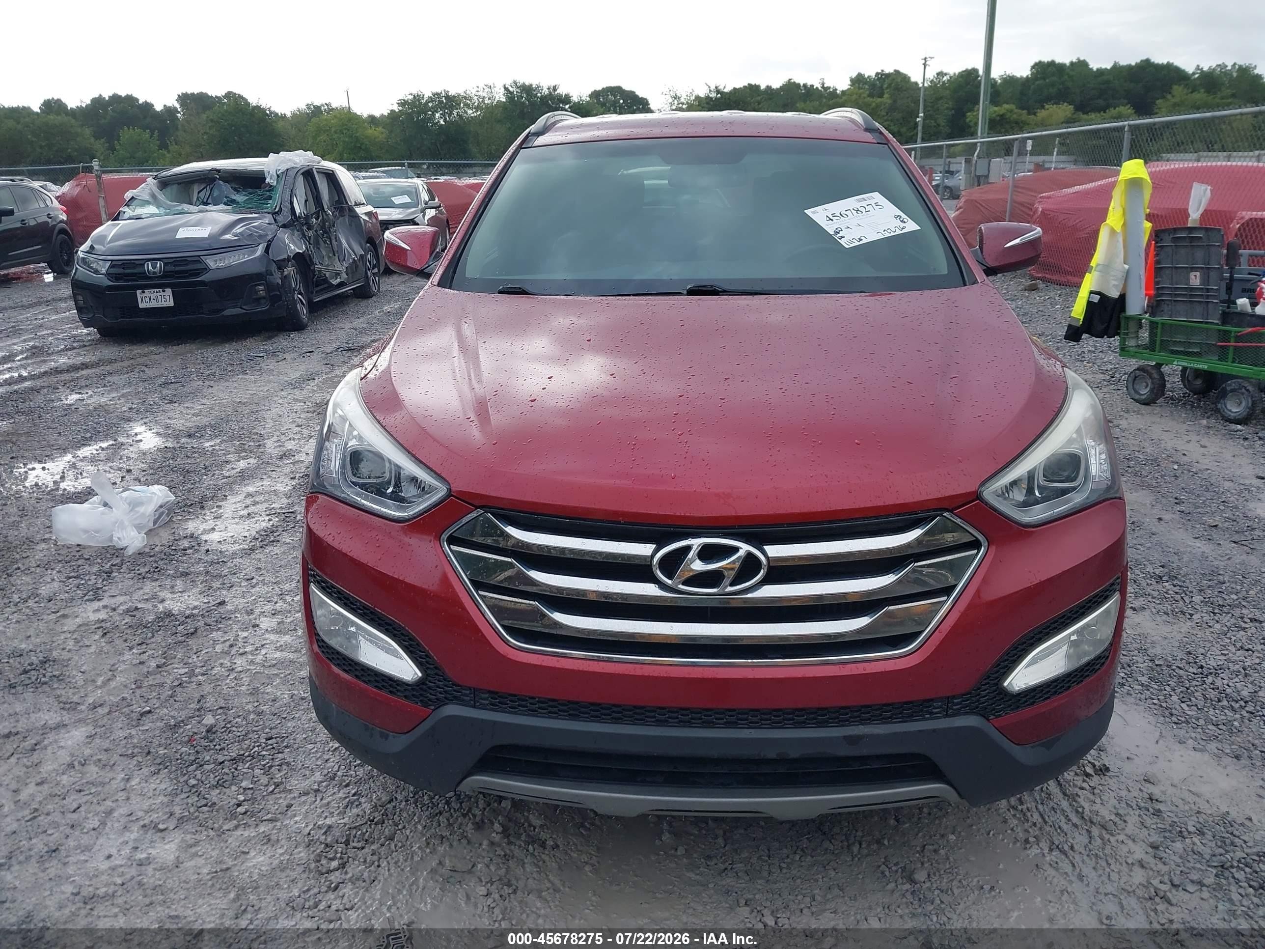 2014 Hyundai Santa Fe Sport 2.0l Turbo Red vin: 5XYZU3LA9EG227710