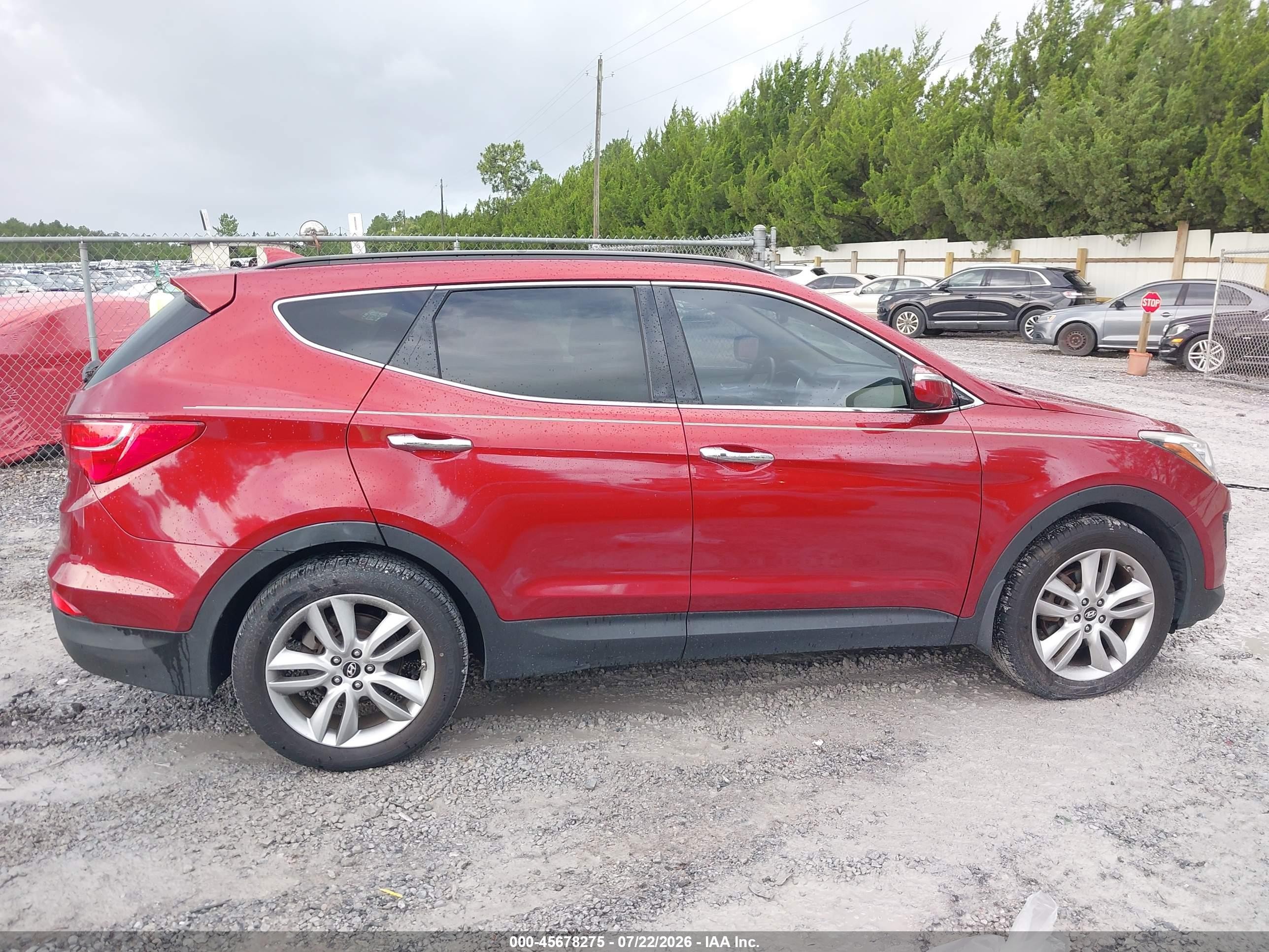 2014 Hyundai Santa Fe Sport 2.0l Turbo Red vin: 5XYZU3LA9EG227710