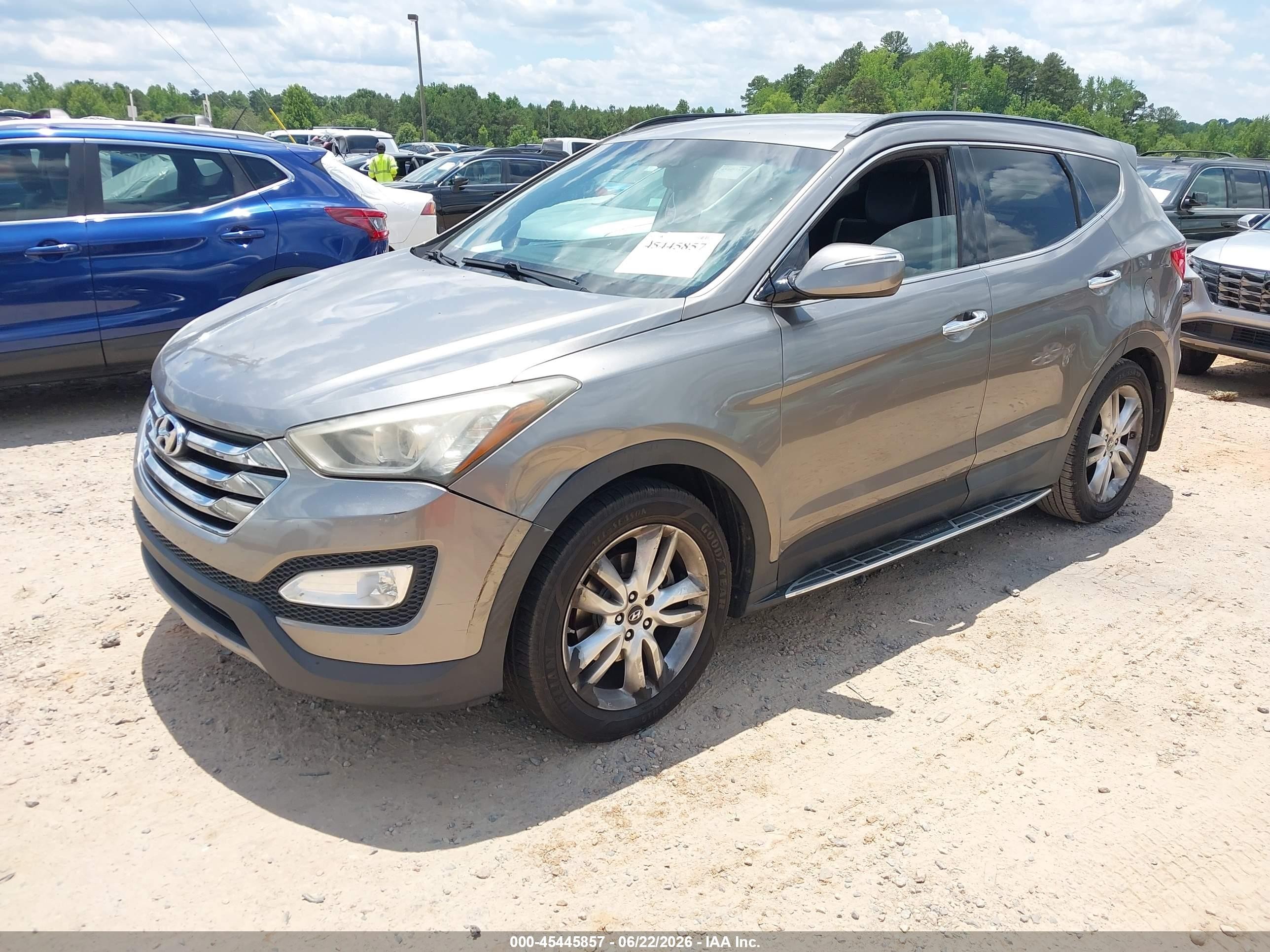 2013 Hyundai Santa Fe Sport 2.0t Gray vin: 5XYZU3LAXDG086645