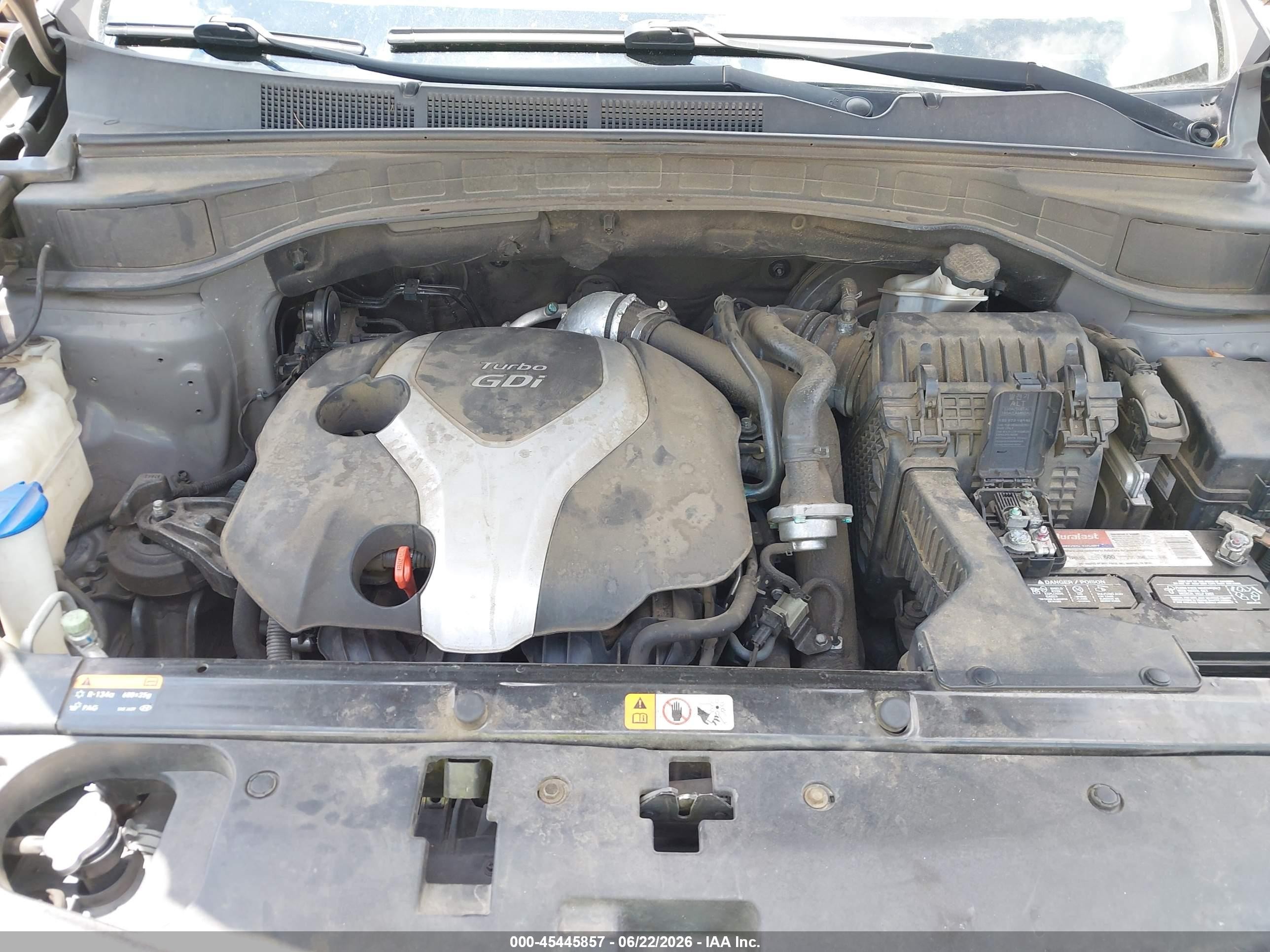 2013 Hyundai Santa Fe Sport 2.0t Gray vin: 5XYZU3LAXDG086645