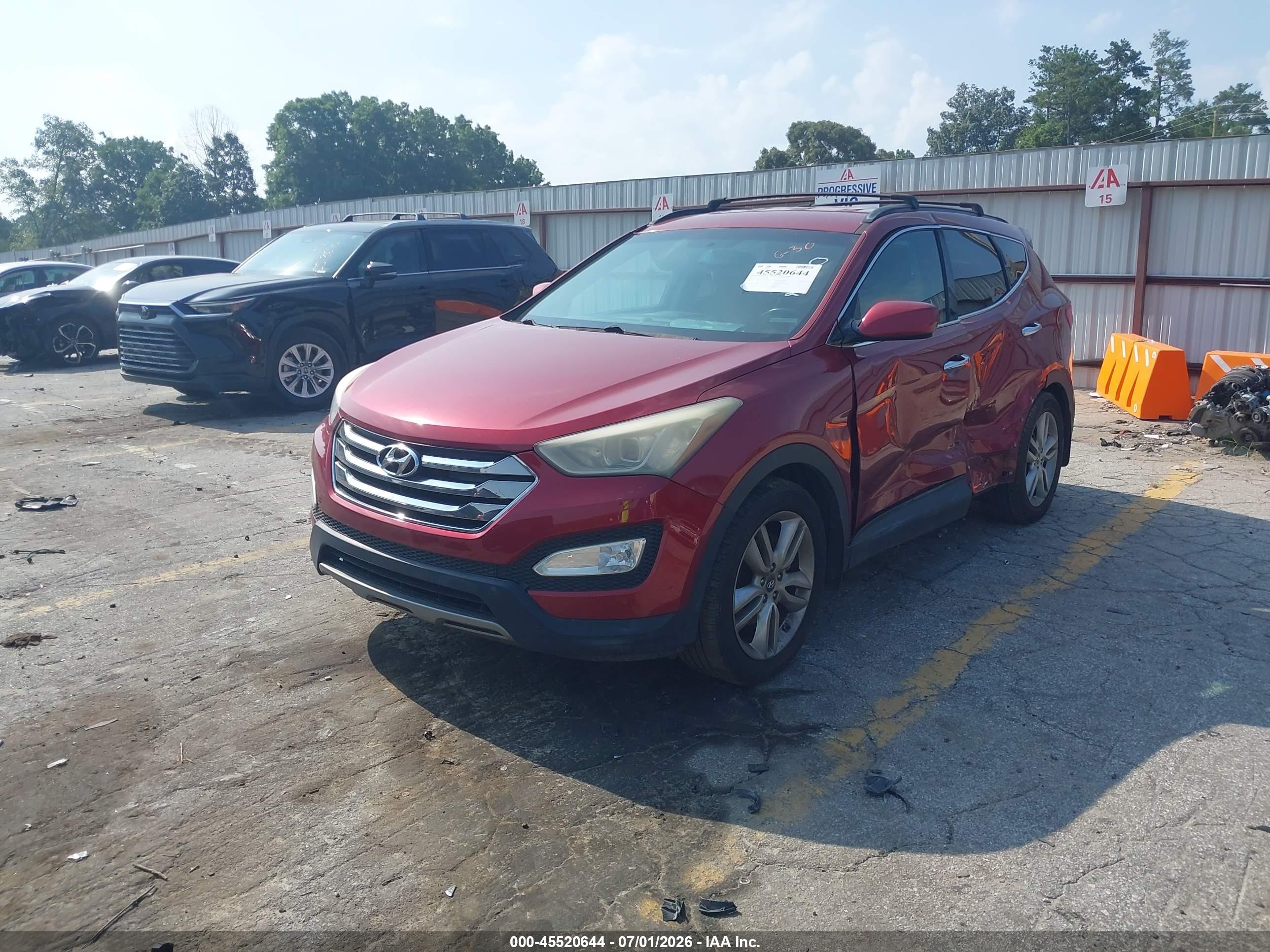 2013 Hyundai Santa Fe Sport 2.0t Red vin: 5XYZU3LAXDG090002