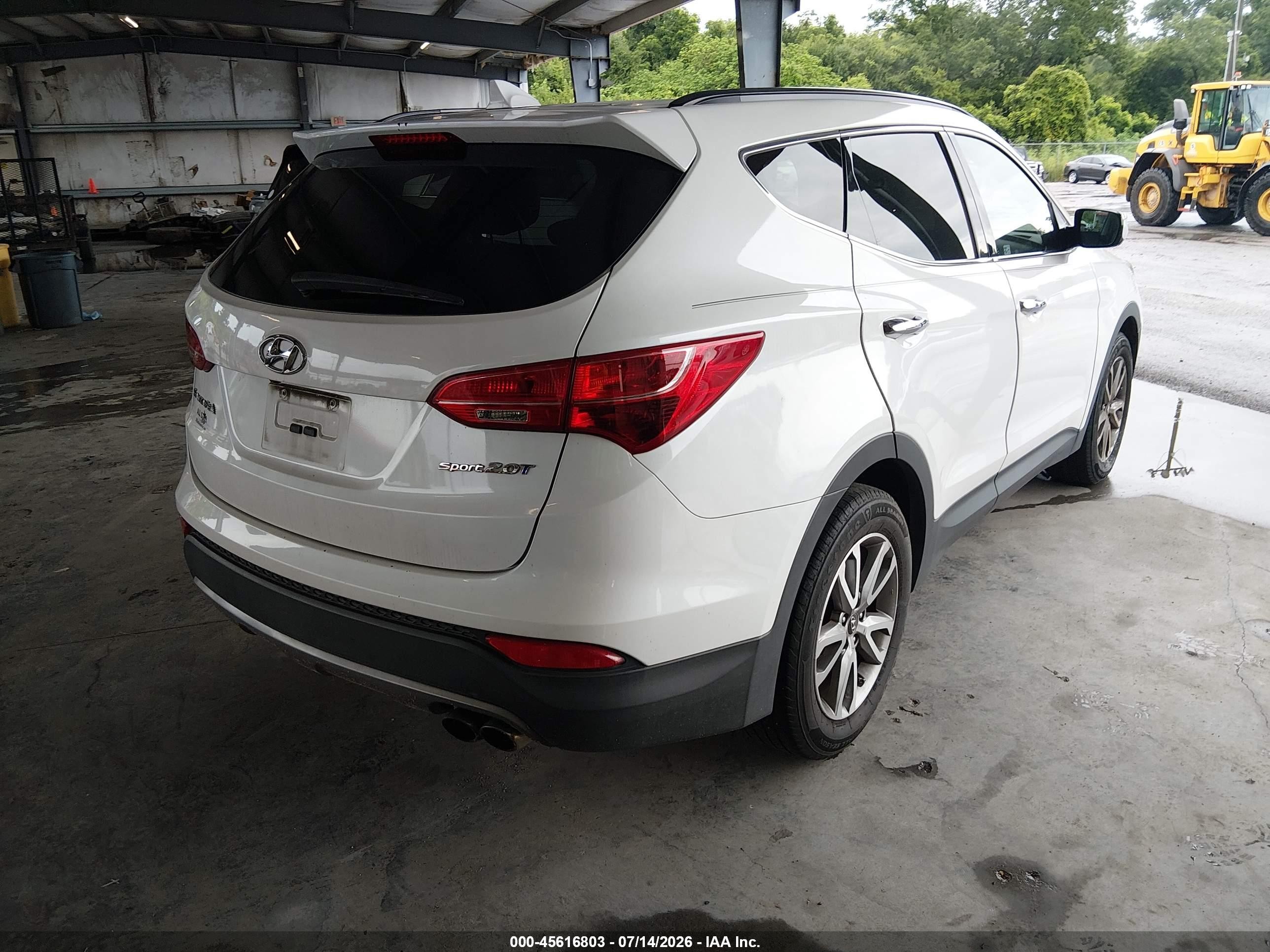 2014 Hyundai Santa Fe Sport 2.0l Turbo White vin: 5XYZU3LAXEG125400
