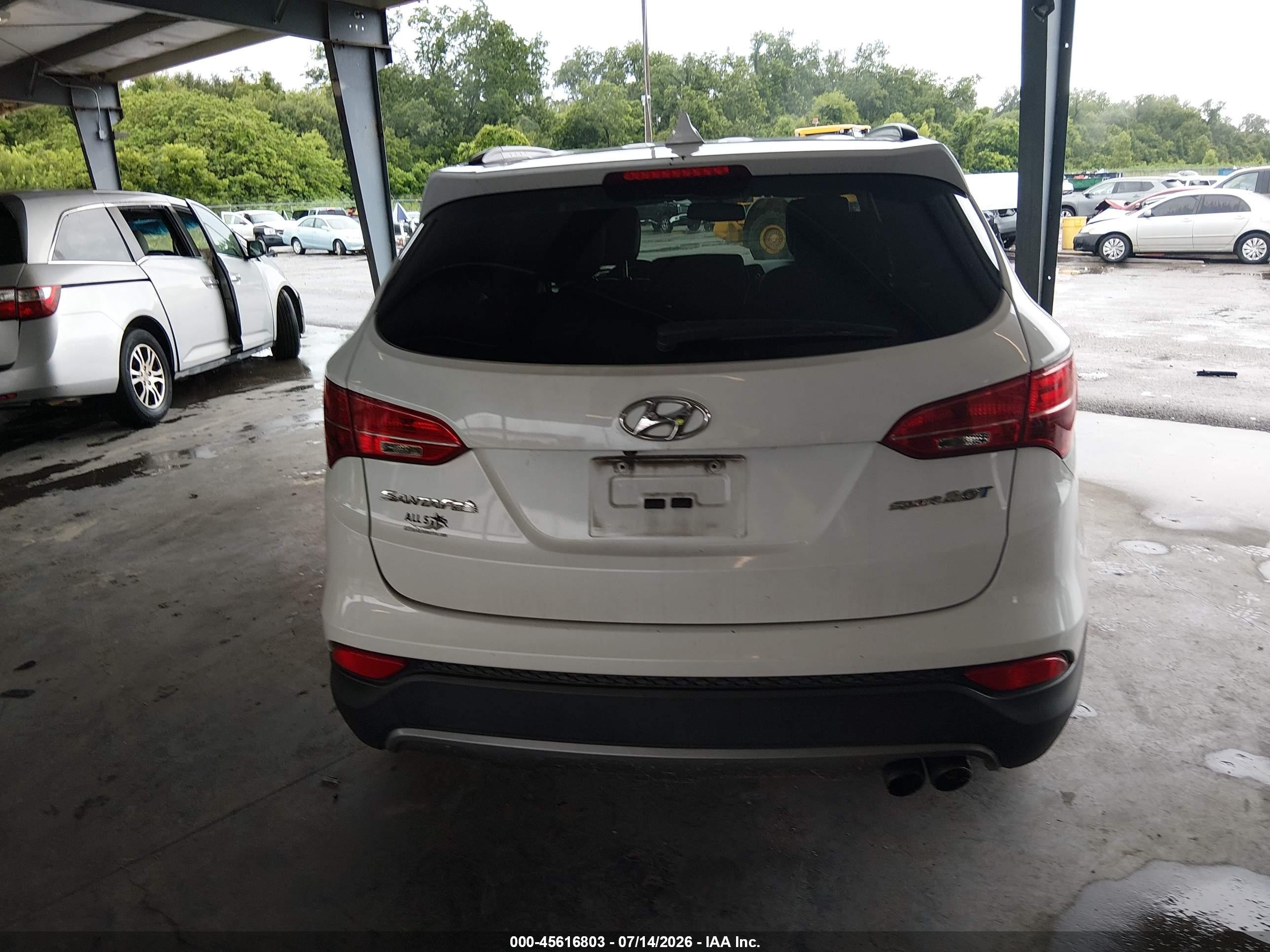 2014 Hyundai Santa Fe Sport 2.0l Turbo White vin: 5XYZU3LAXEG125400