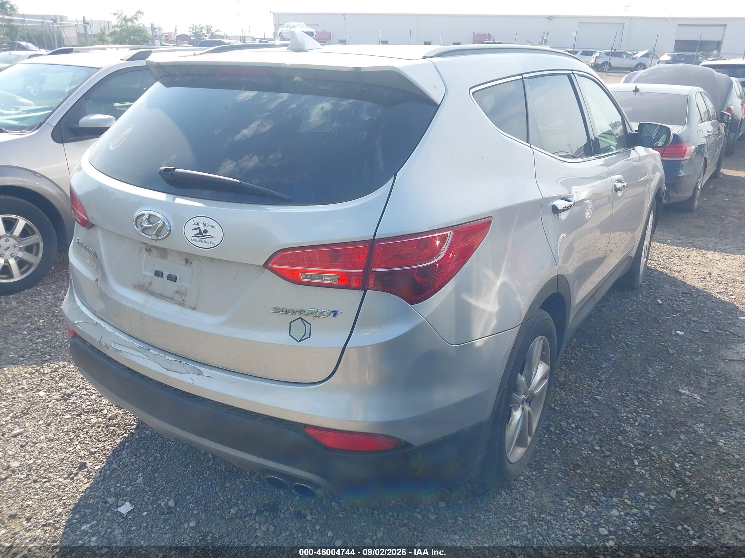 2014 Hyundai Santa Fe Sport 2.0l Turbo Silver vin: 5XYZU3LAXEG173480