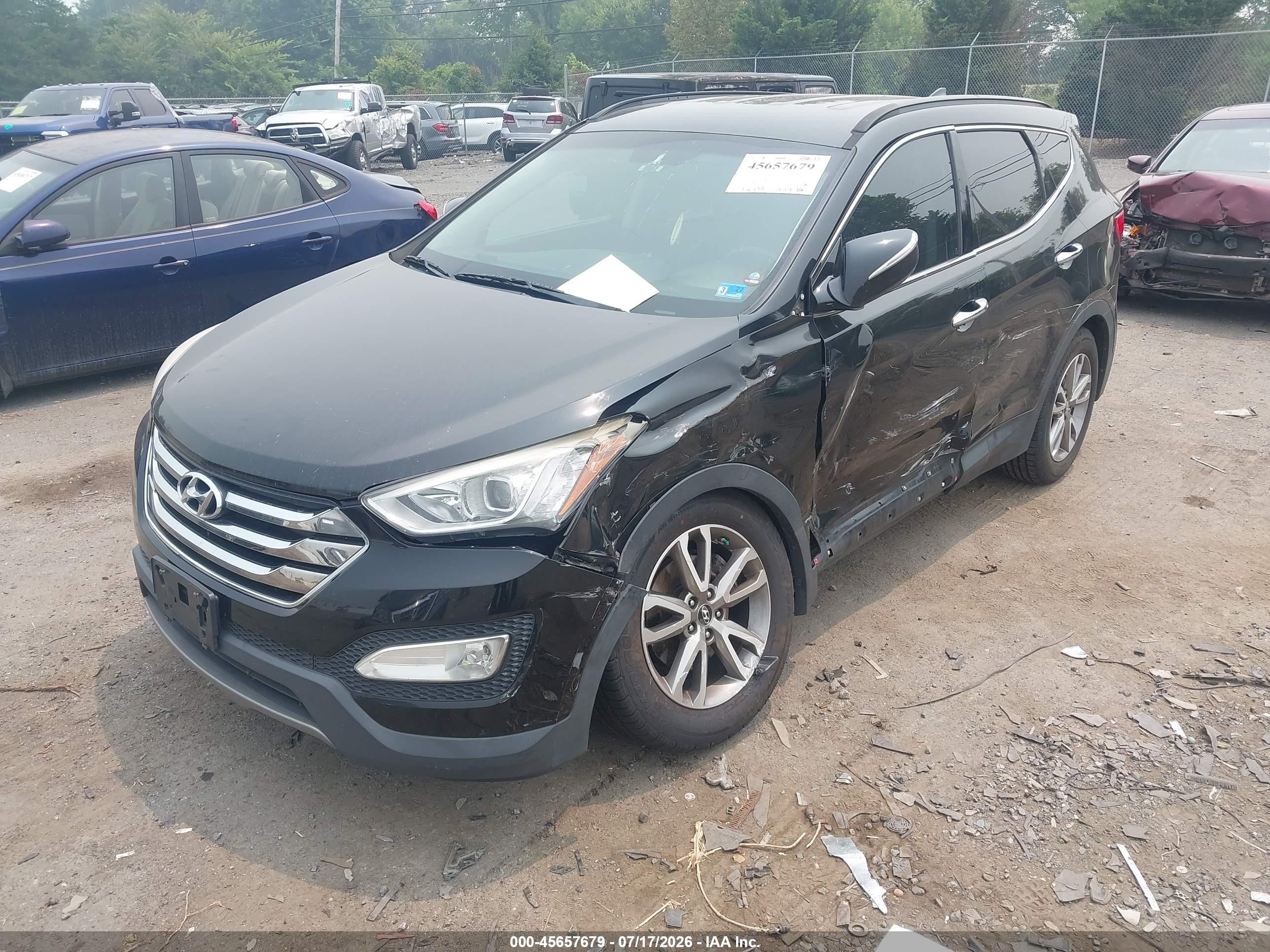 2014 Hyundai Santa Fe Sport 2.0l Turbo Black vin: 5XYZU3LAXEG209930