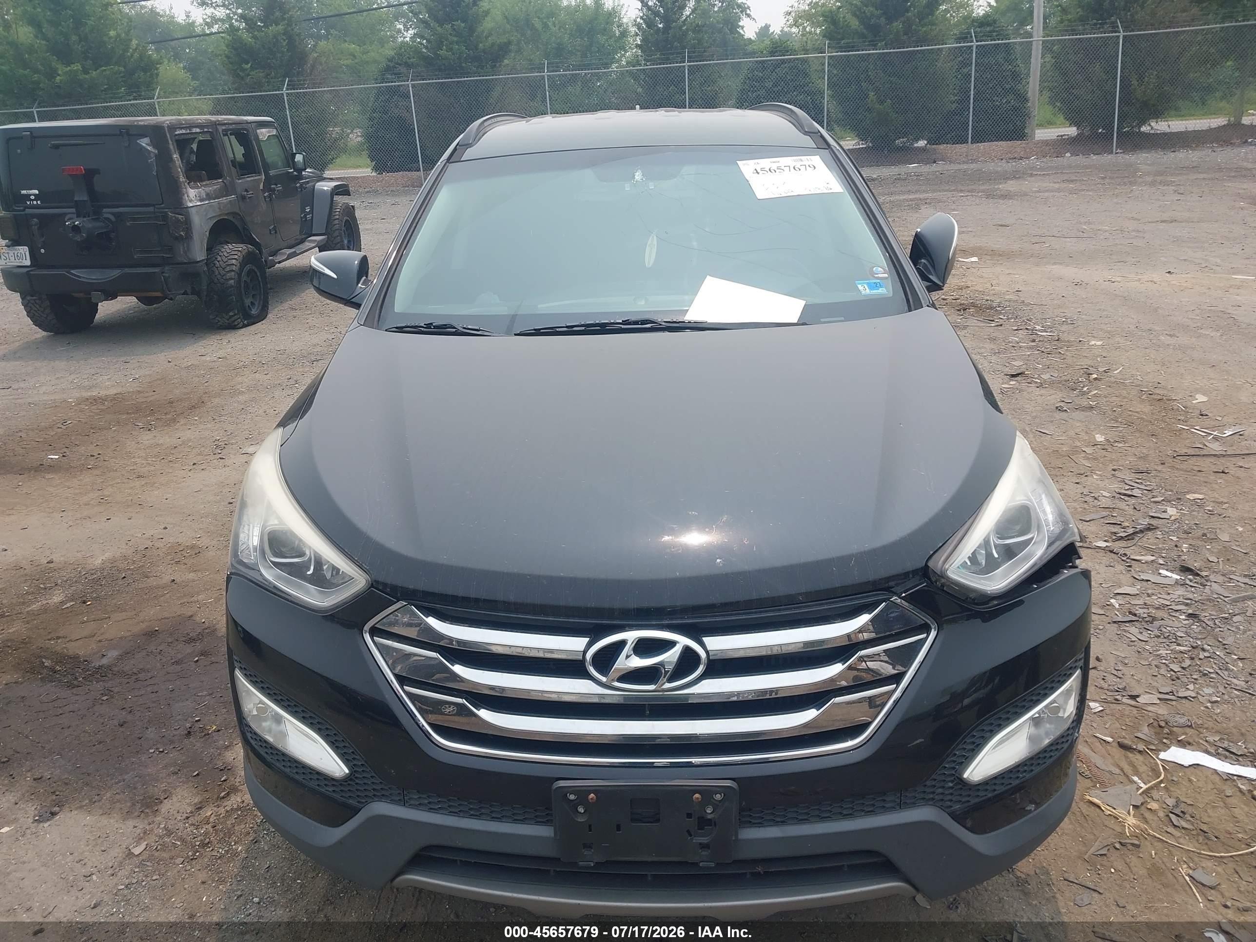 2014 Hyundai Santa Fe Sport 2.0l Turbo Black vin: 5XYZU3LAXEG209930