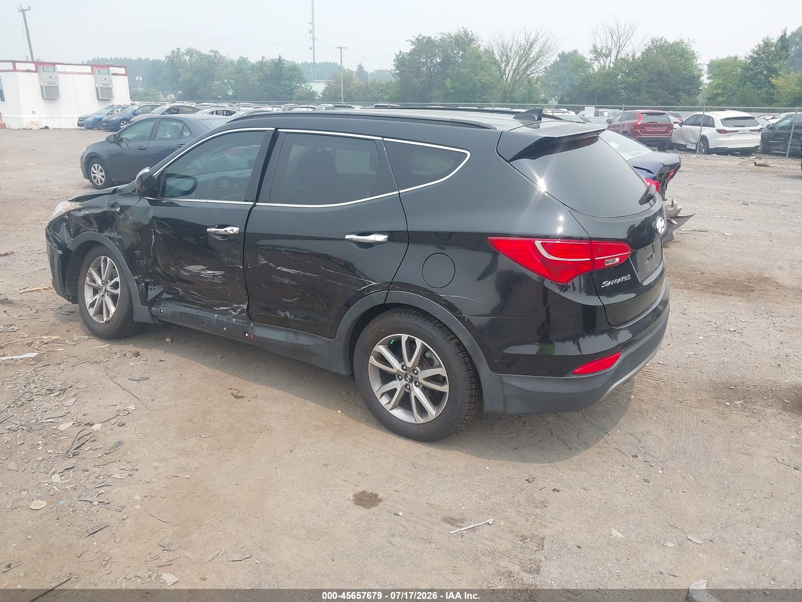 2014 Hyundai Santa Fe Sport 2.0l Turbo Black vin: 5XYZU3LAXEG209930
