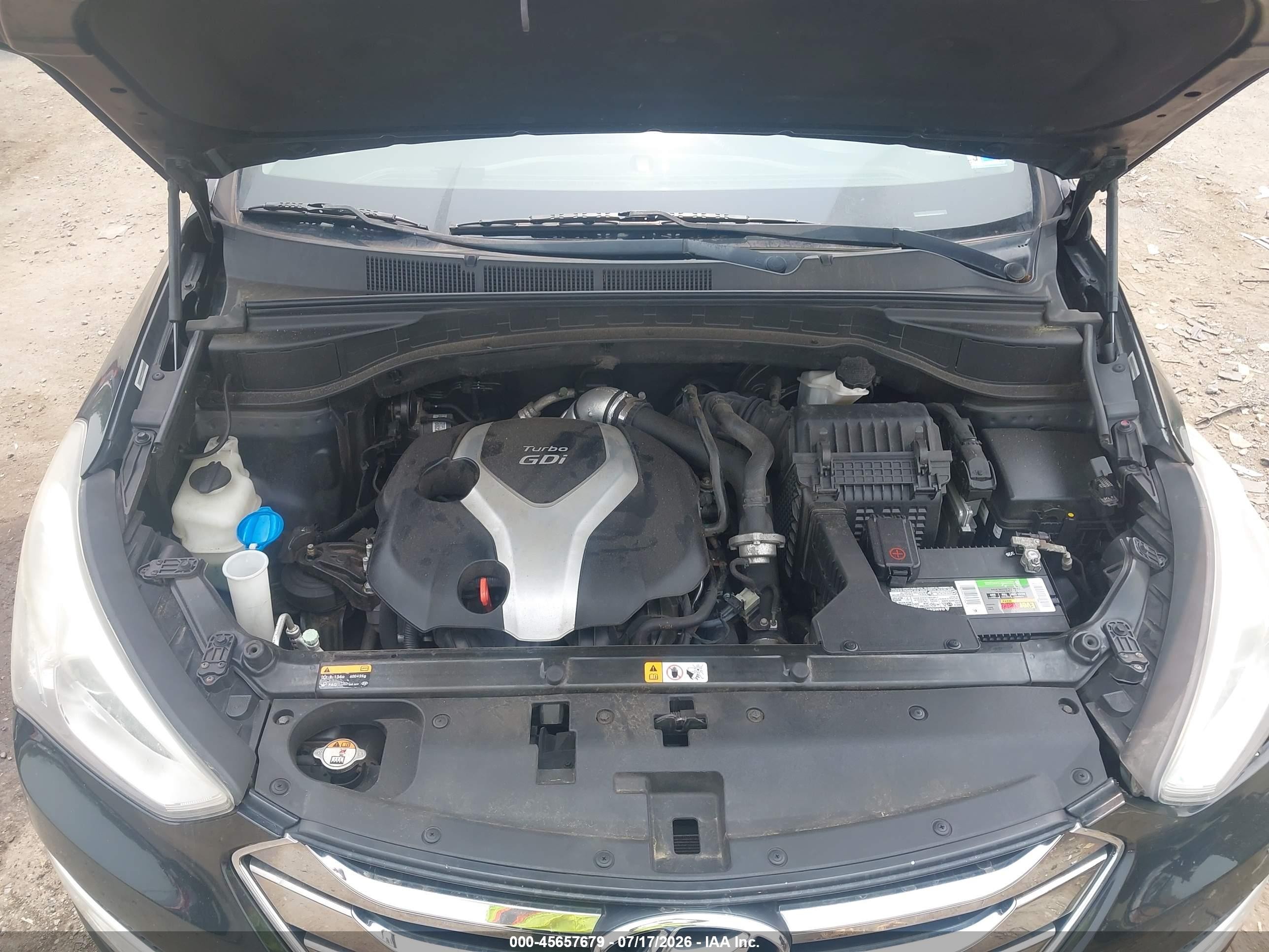 2014 Hyundai Santa Fe Sport 2.0l Turbo Black vin: 5XYZU3LAXEG209930