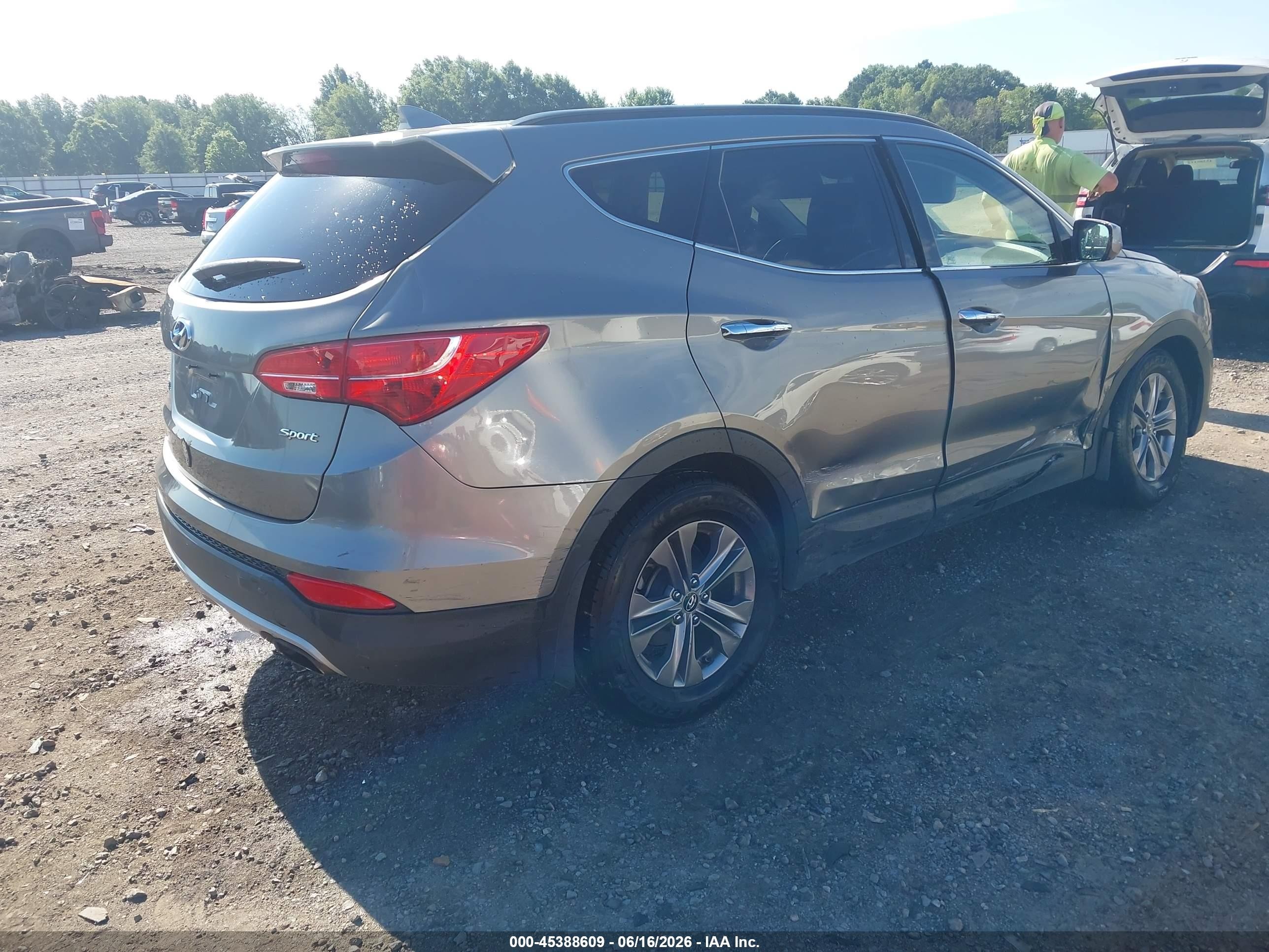 2013 Hyundai Santa Fe Sport Серый vin: 5XYZU3LB0DG026902