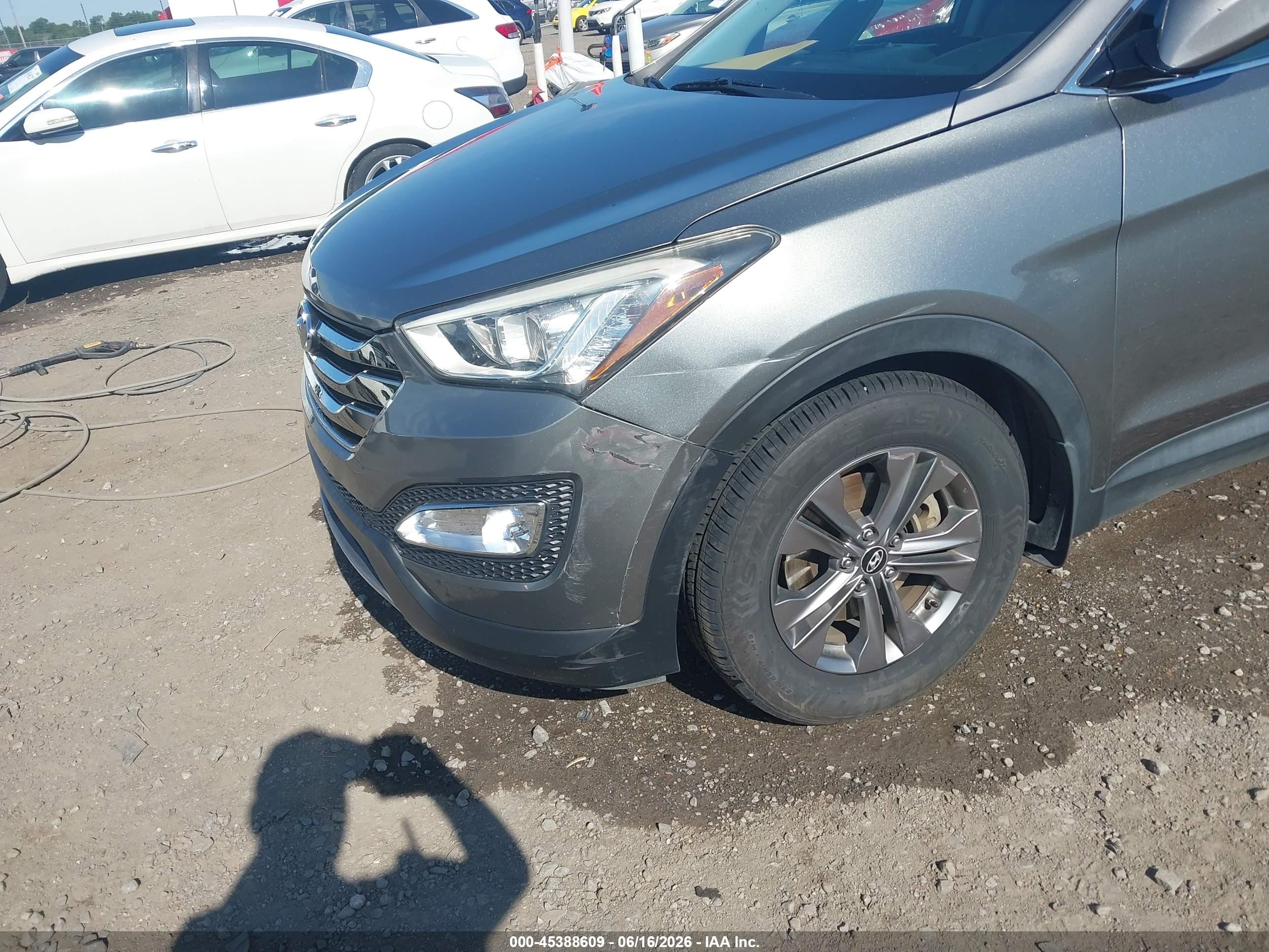 2013 Hyundai Santa Fe Sport Серый vin: 5XYZU3LB0DG026902