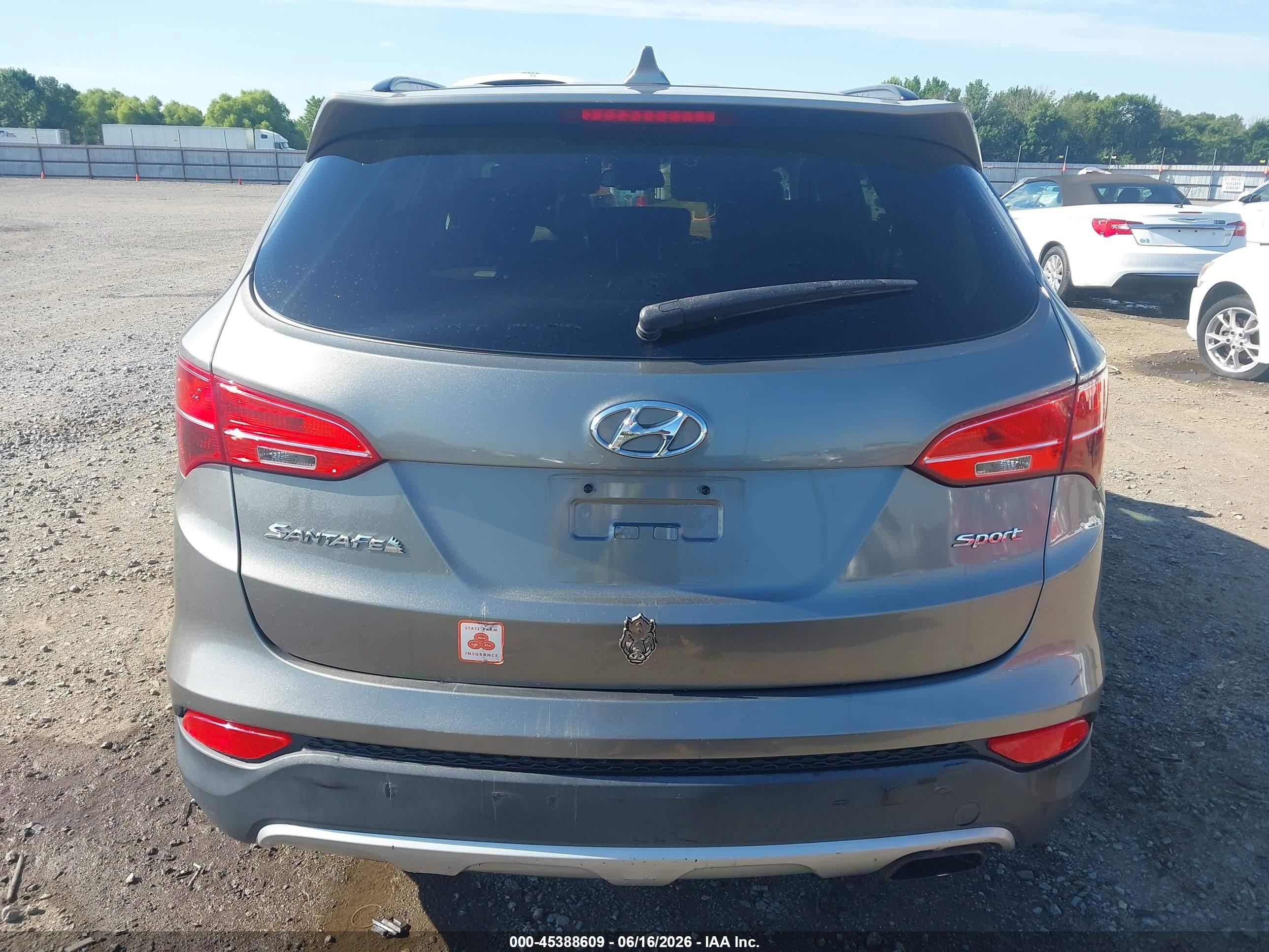 2013 Hyundai Santa Fe Sport Серый vin: 5XYZU3LB0DG026902