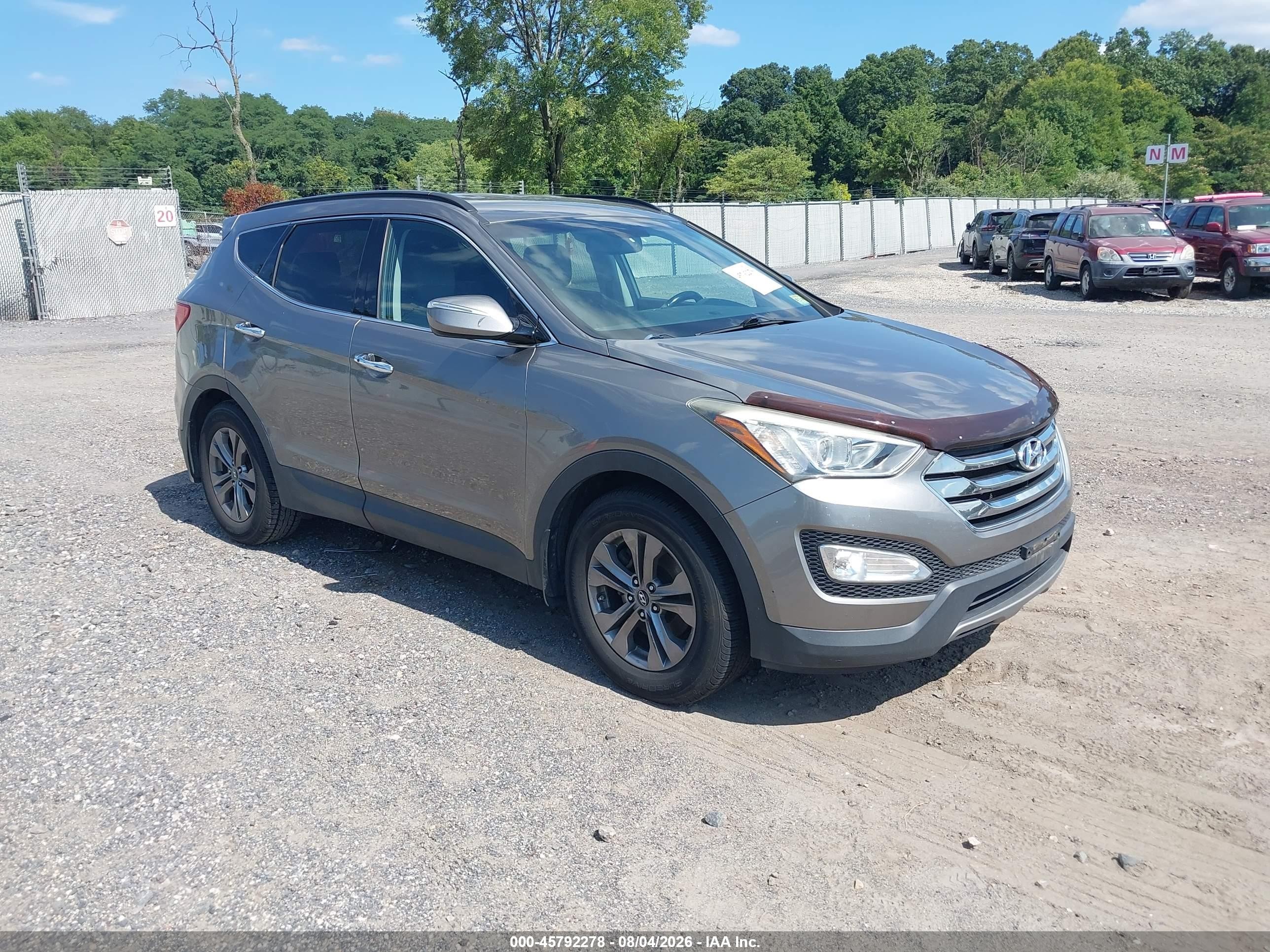 2013 Hyundai Santa Fe Sport Gray vin: 5XYZU3LB0DG036457