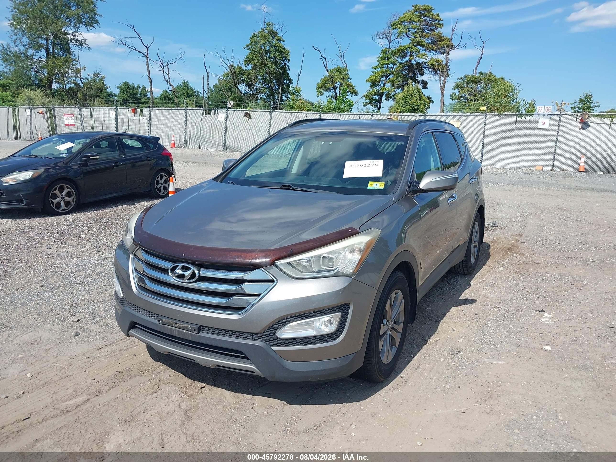 2013 Hyundai Santa Fe Sport Gray vin: 5XYZU3LB0DG036457