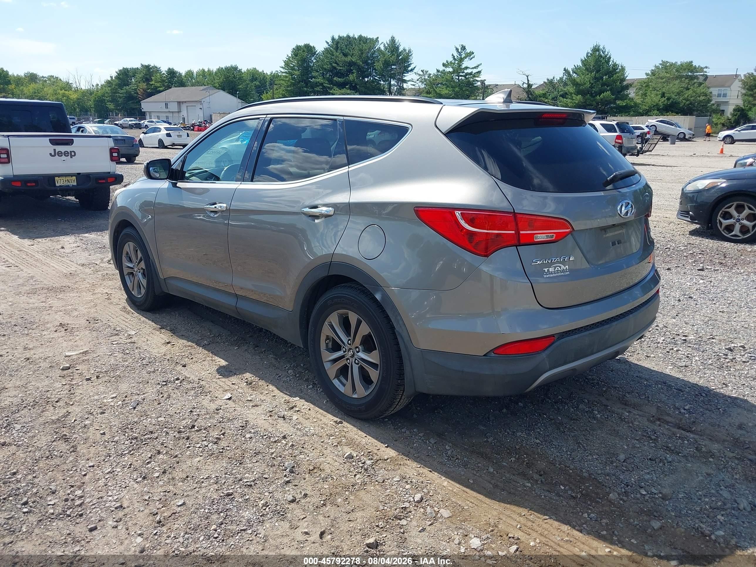 2013 Hyundai Santa Fe Sport Gray vin: 5XYZU3LB0DG036457