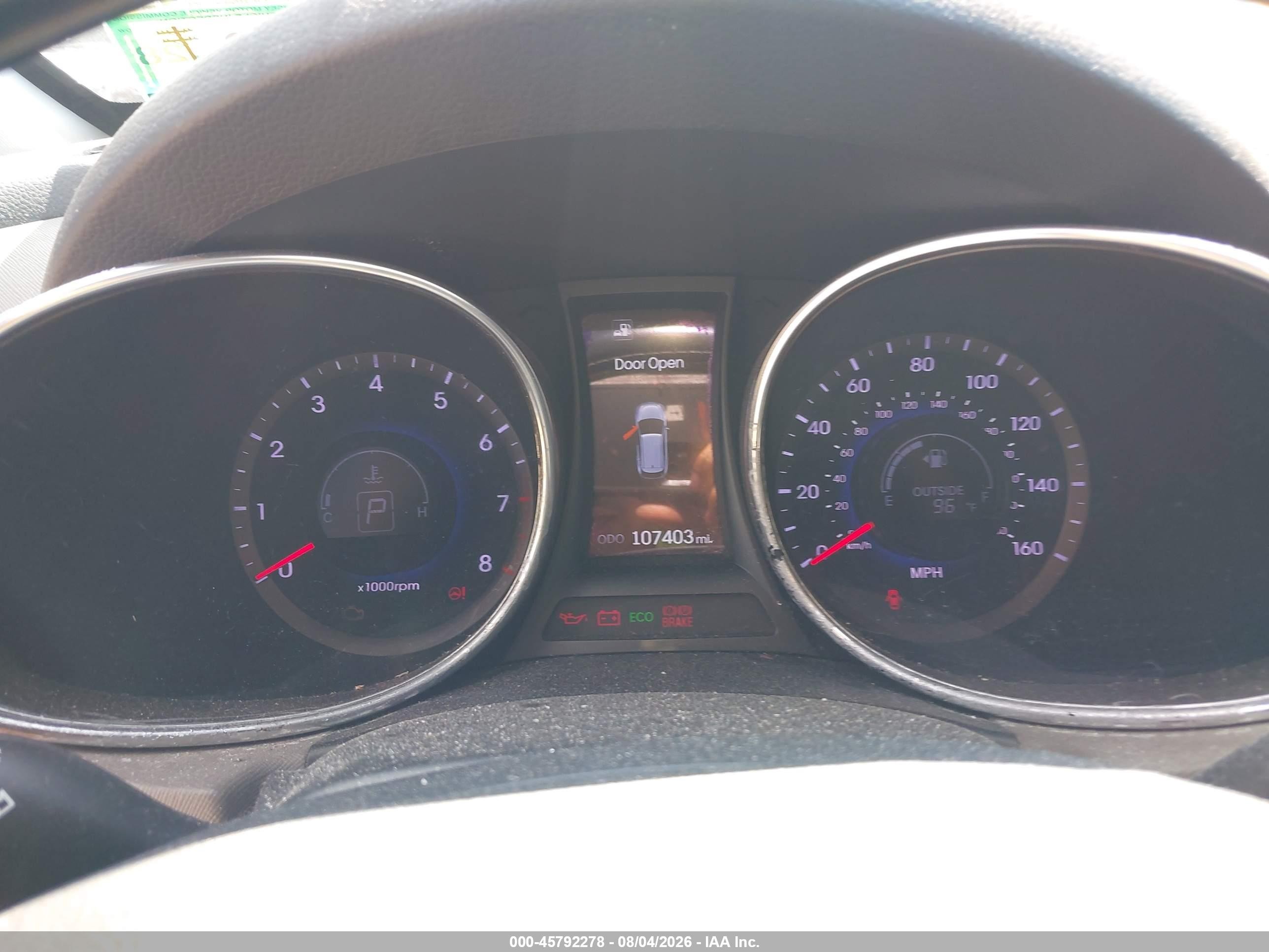 2013 Hyundai Santa Fe Sport Gray vin: 5XYZU3LB0DG036457