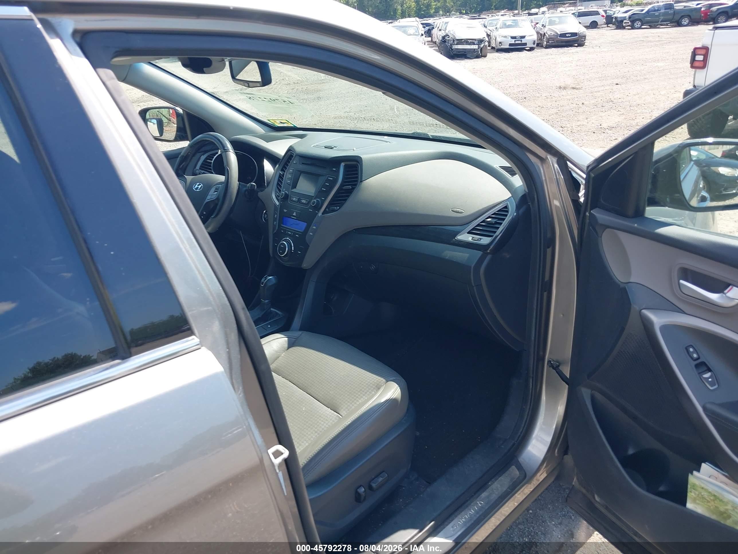 2013 Hyundai Santa Fe Sport Gray vin: 5XYZU3LB0DG036457