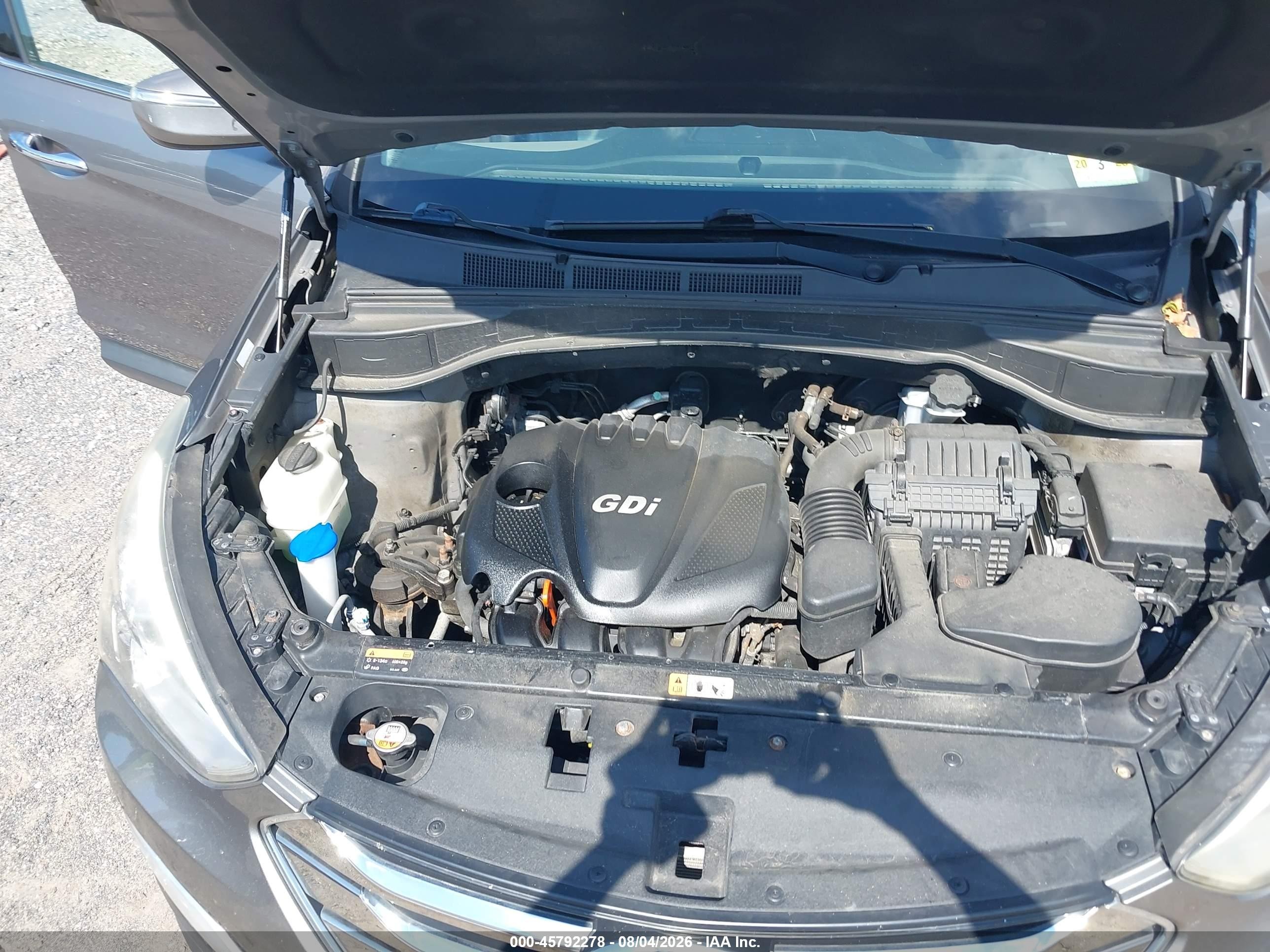 2013 Hyundai Santa Fe Sport Gray vin: 5XYZU3LB0DG036457