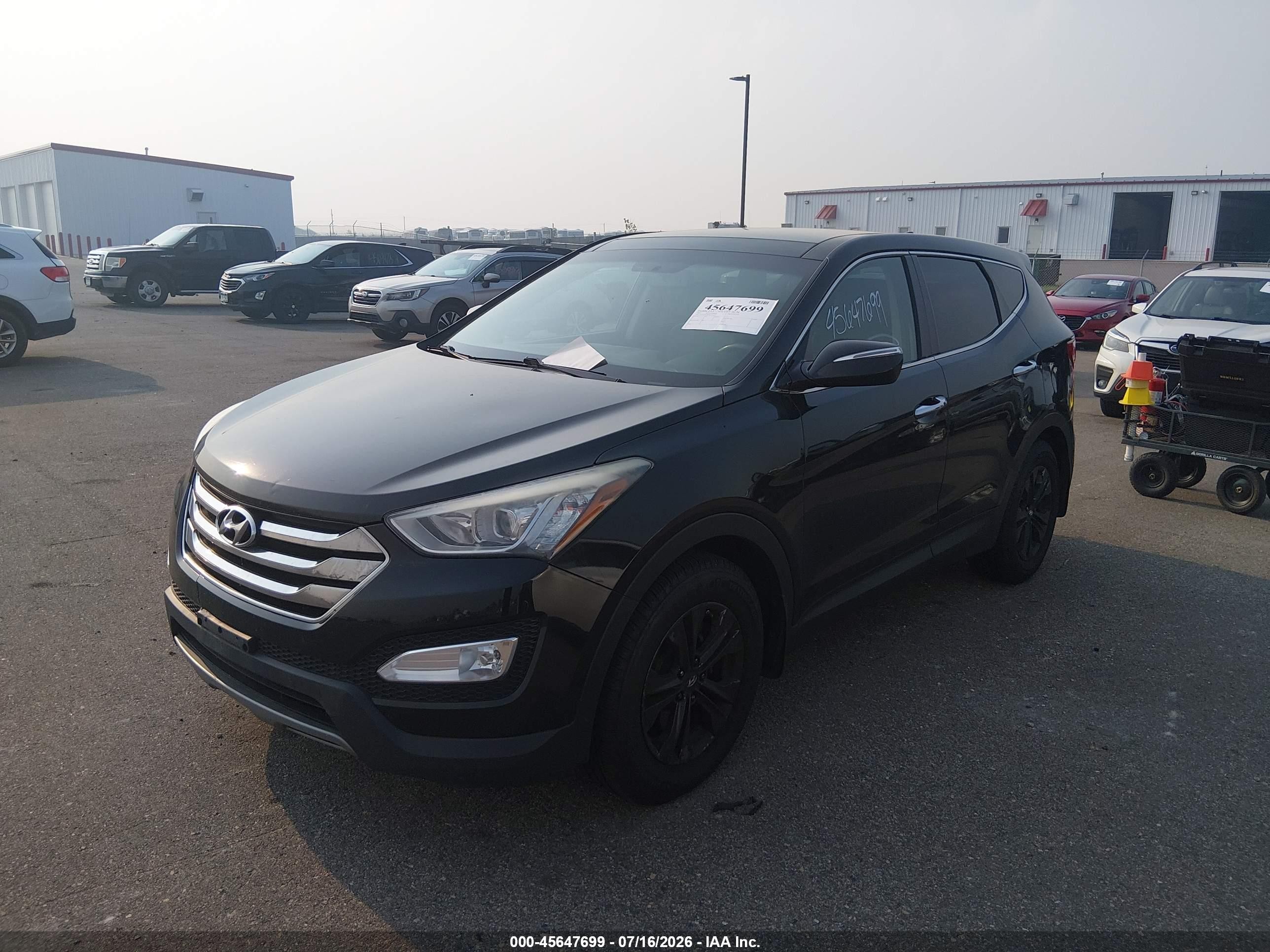 2013 Hyundai Santa Fe Sport Black vin: 5XYZU3LB0DG054750