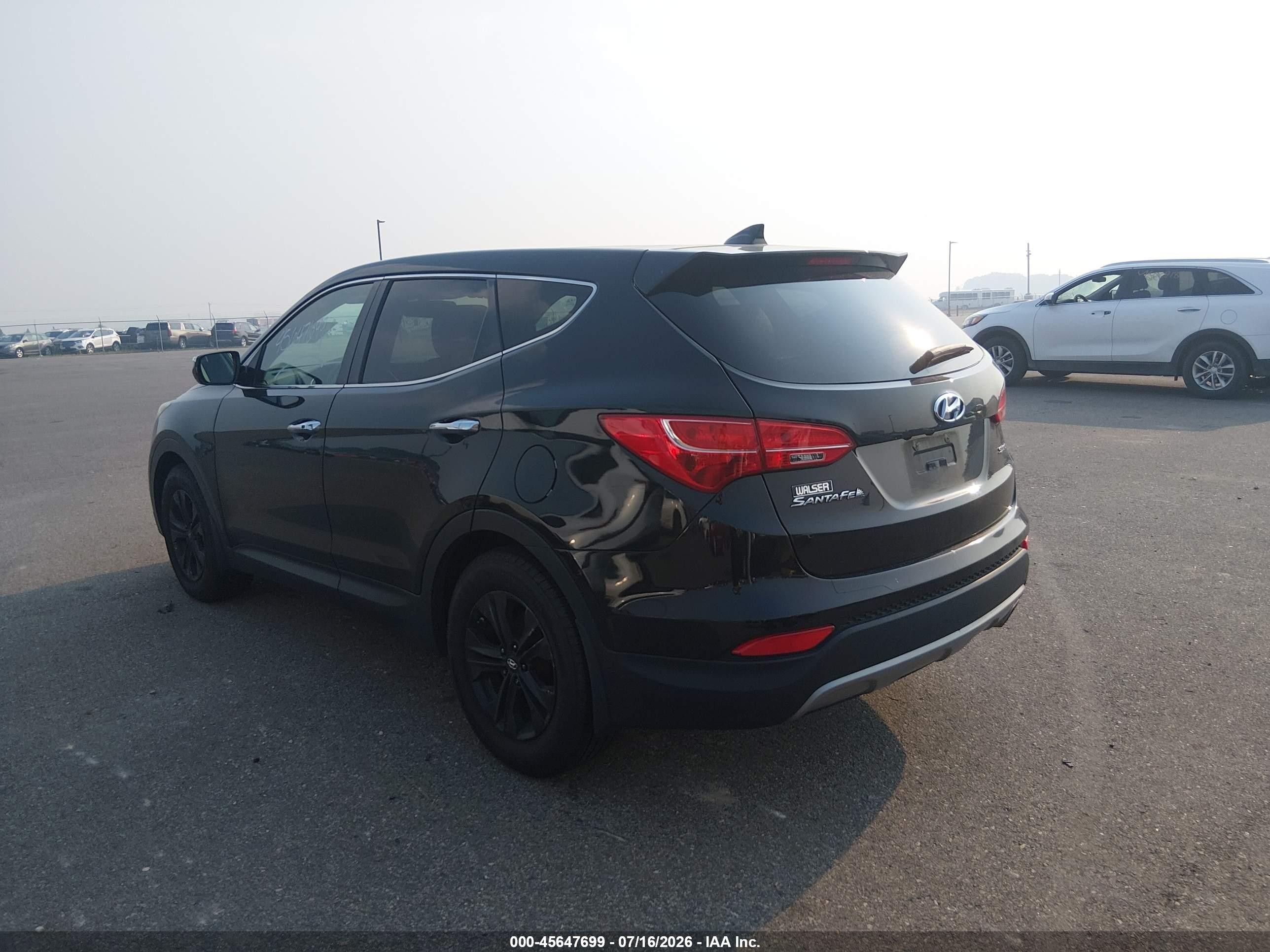 2013 Hyundai Santa Fe Sport Black vin: 5XYZU3LB0DG054750