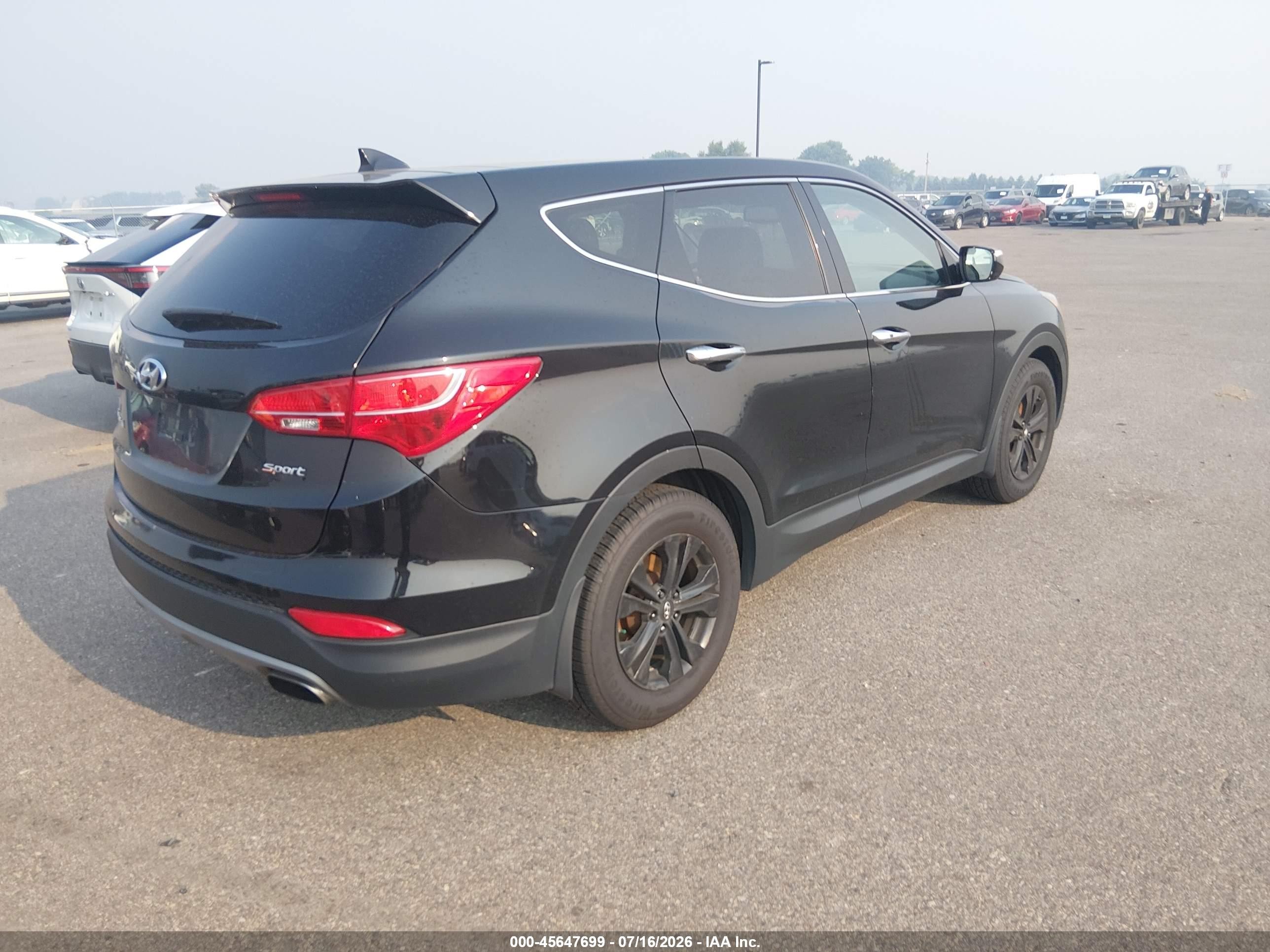2013 Hyundai Santa Fe Sport Black vin: 5XYZU3LB0DG054750