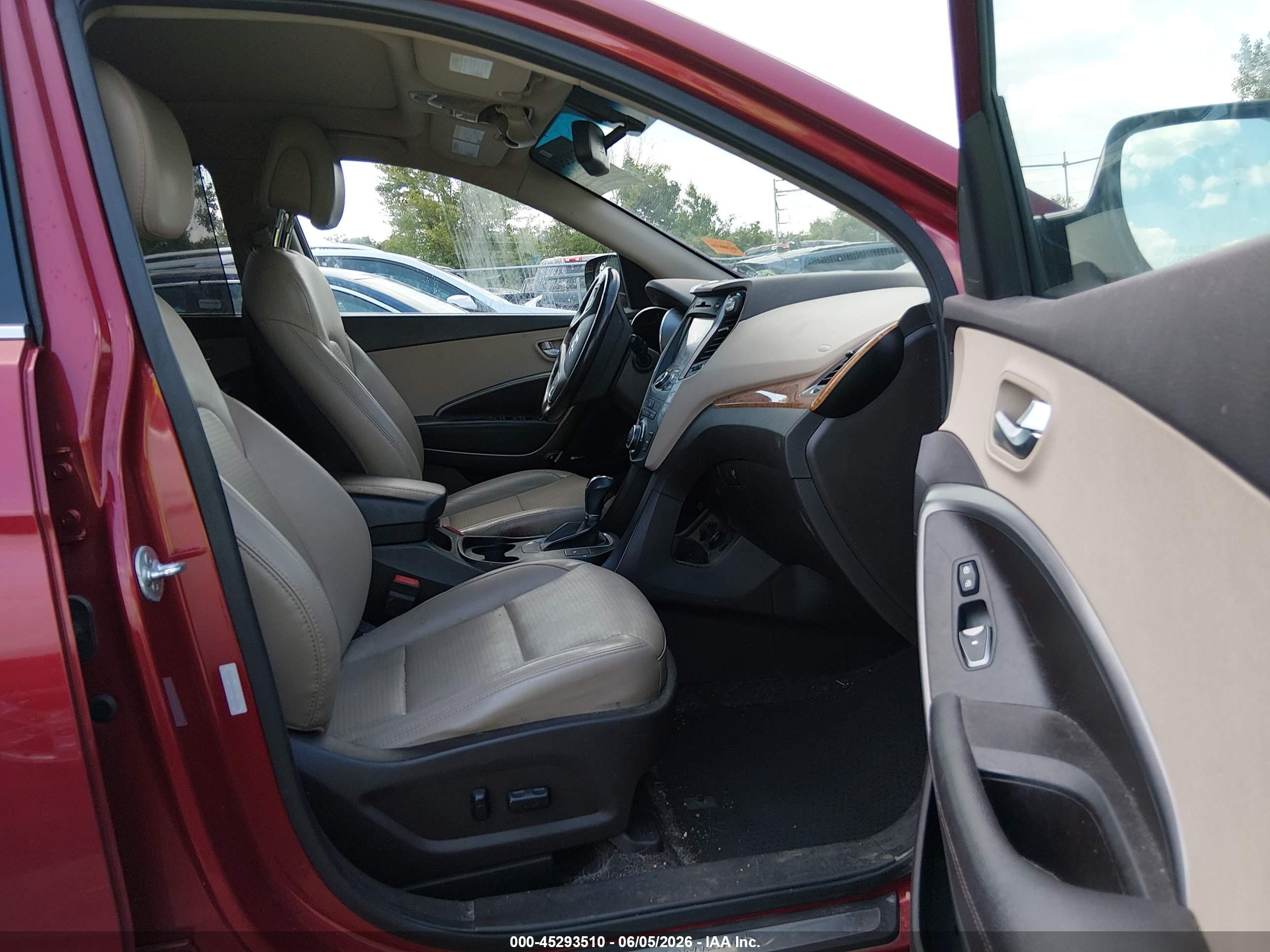 2013 Hyundai Santa Fe Sport Red vin: 5XYZU3LB0DG093189