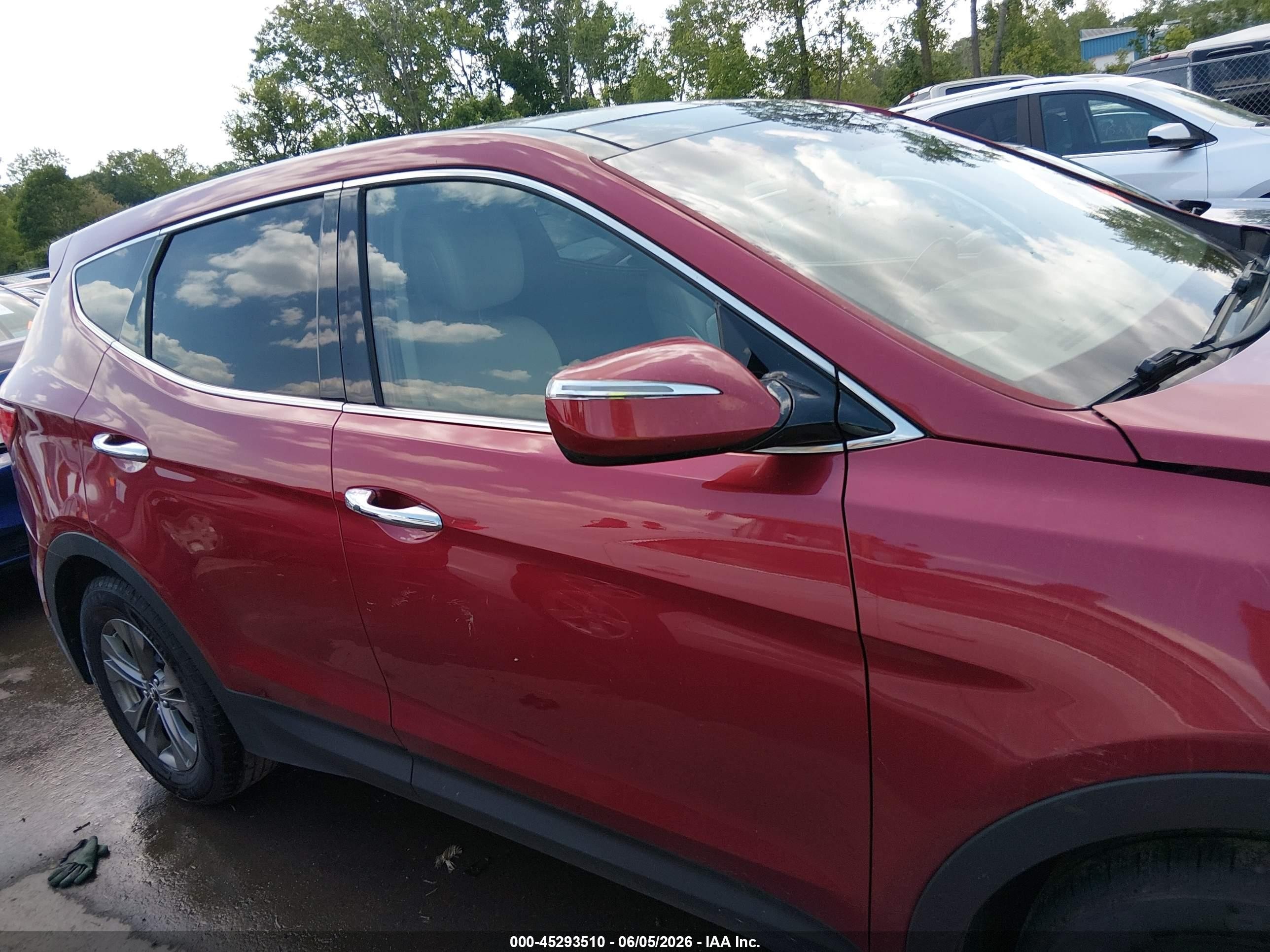 2013 Hyundai Santa Fe Sport Red vin: 5XYZU3LB0DG093189