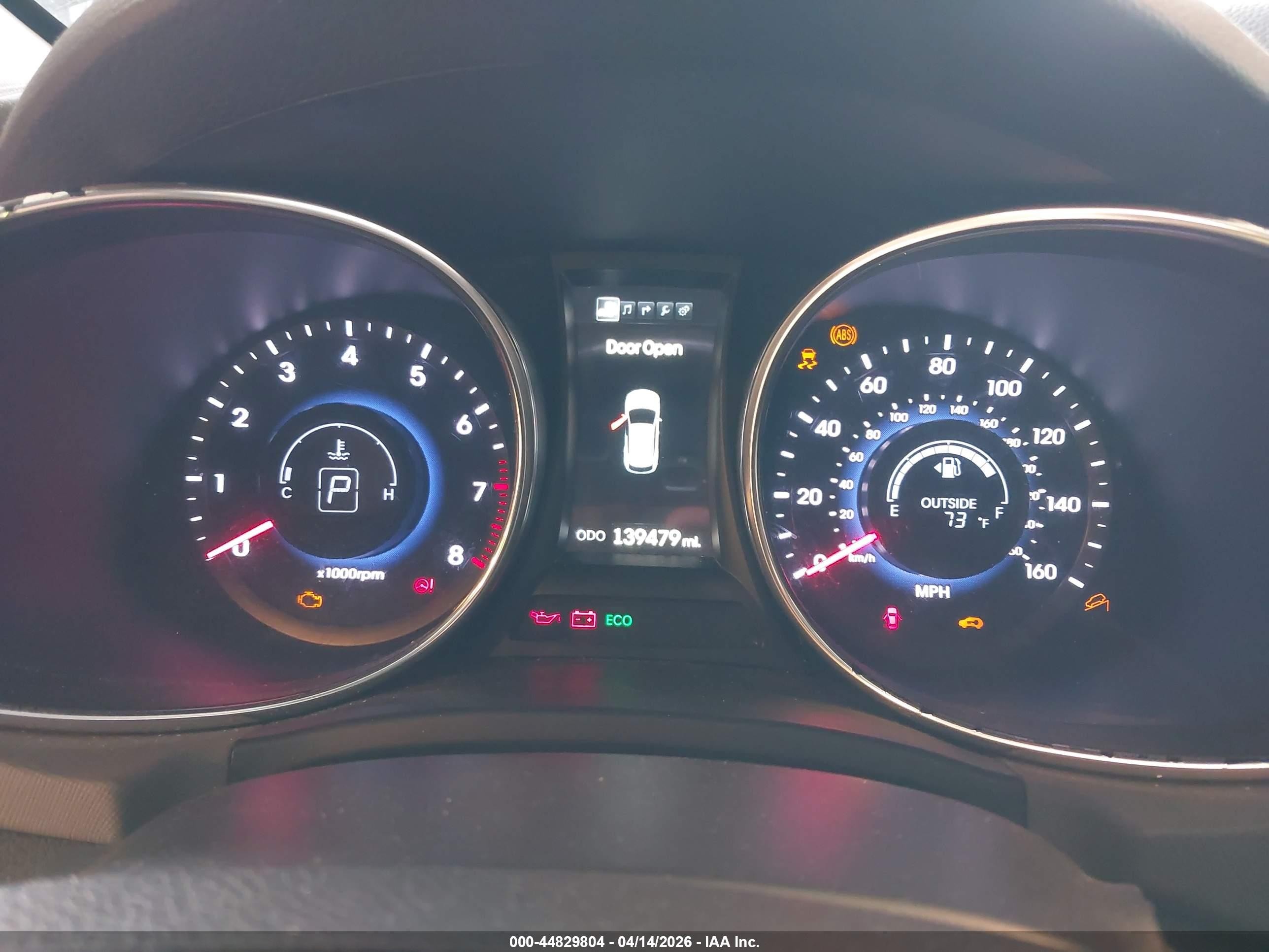 2014 Hyundai Santa Fe Sport 2.4l Blue vin: 5XYZU3LB0EG126189
