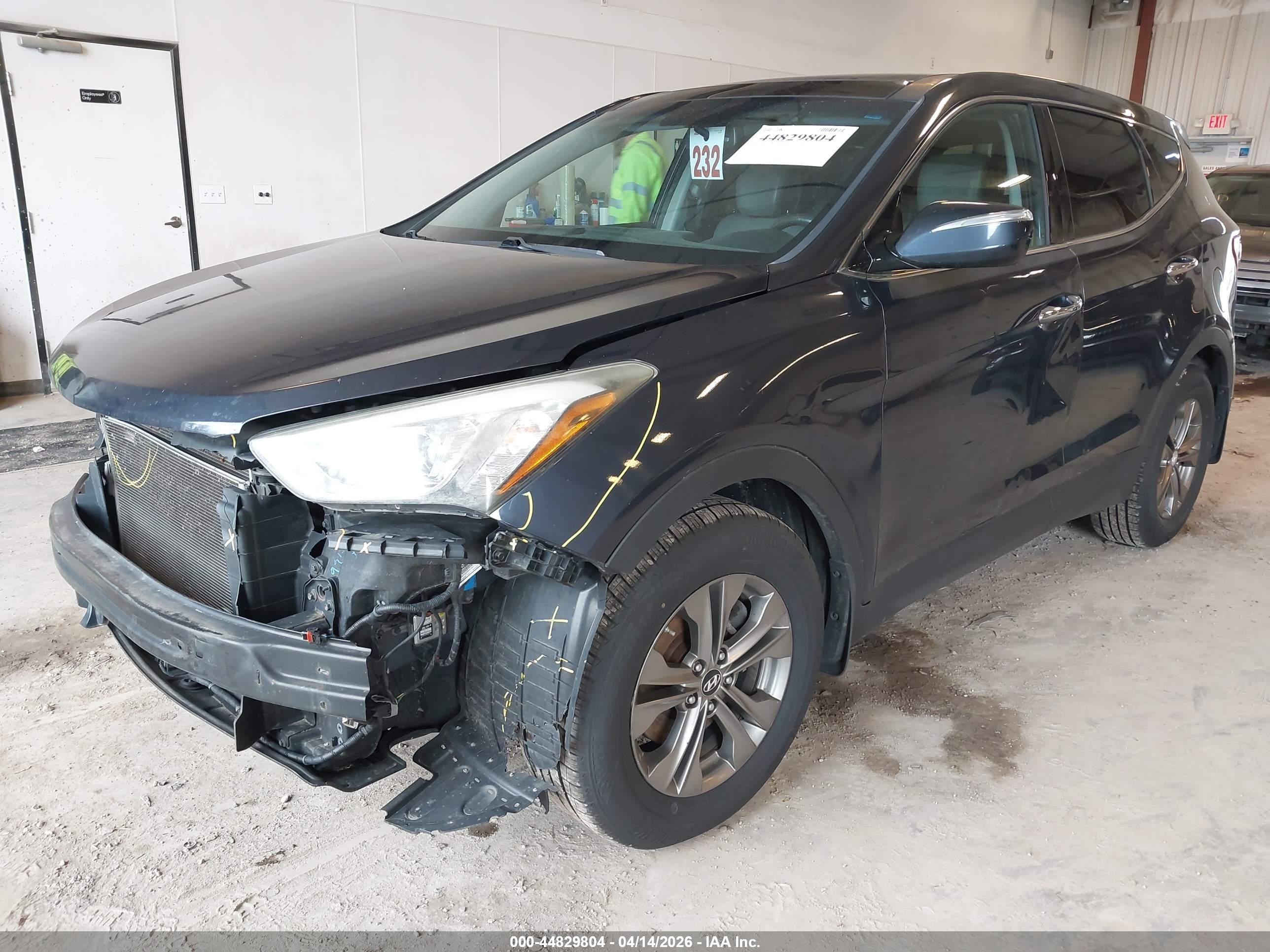 2014 Hyundai Santa Fe Sport 2.4l Blue vin: 5XYZU3LB0EG126189