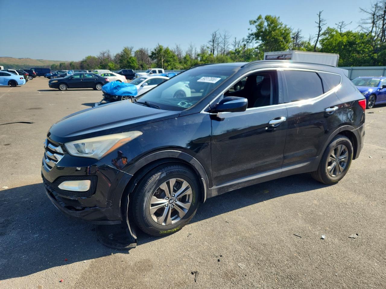 2014 Hyundai Santa Fe Sport 2.4l Black vin: 5XYZU3LB0EG137337