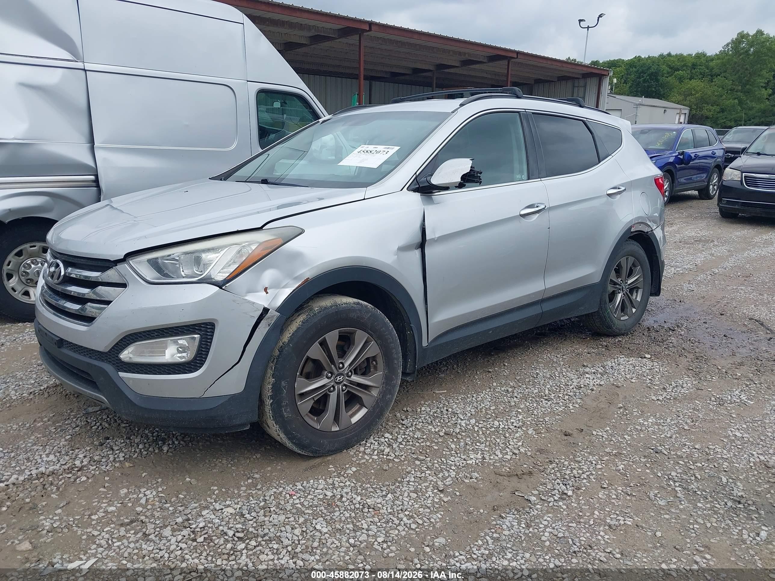 2014 Hyundai Santa Fe Sport 2.4l Silver vin: 5XYZU3LB0EG154896
