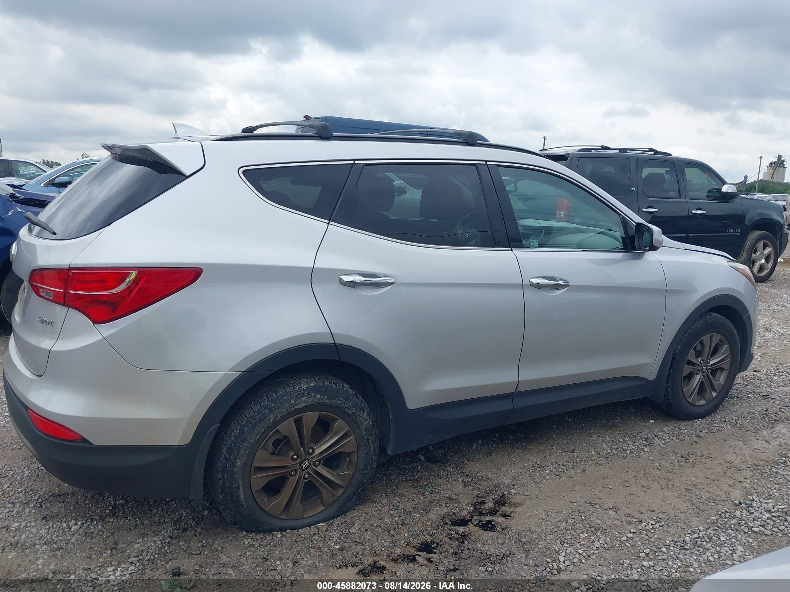 2014 Hyundai Santa Fe Sport 2.4l Silver vin: 5XYZU3LB0EG154896