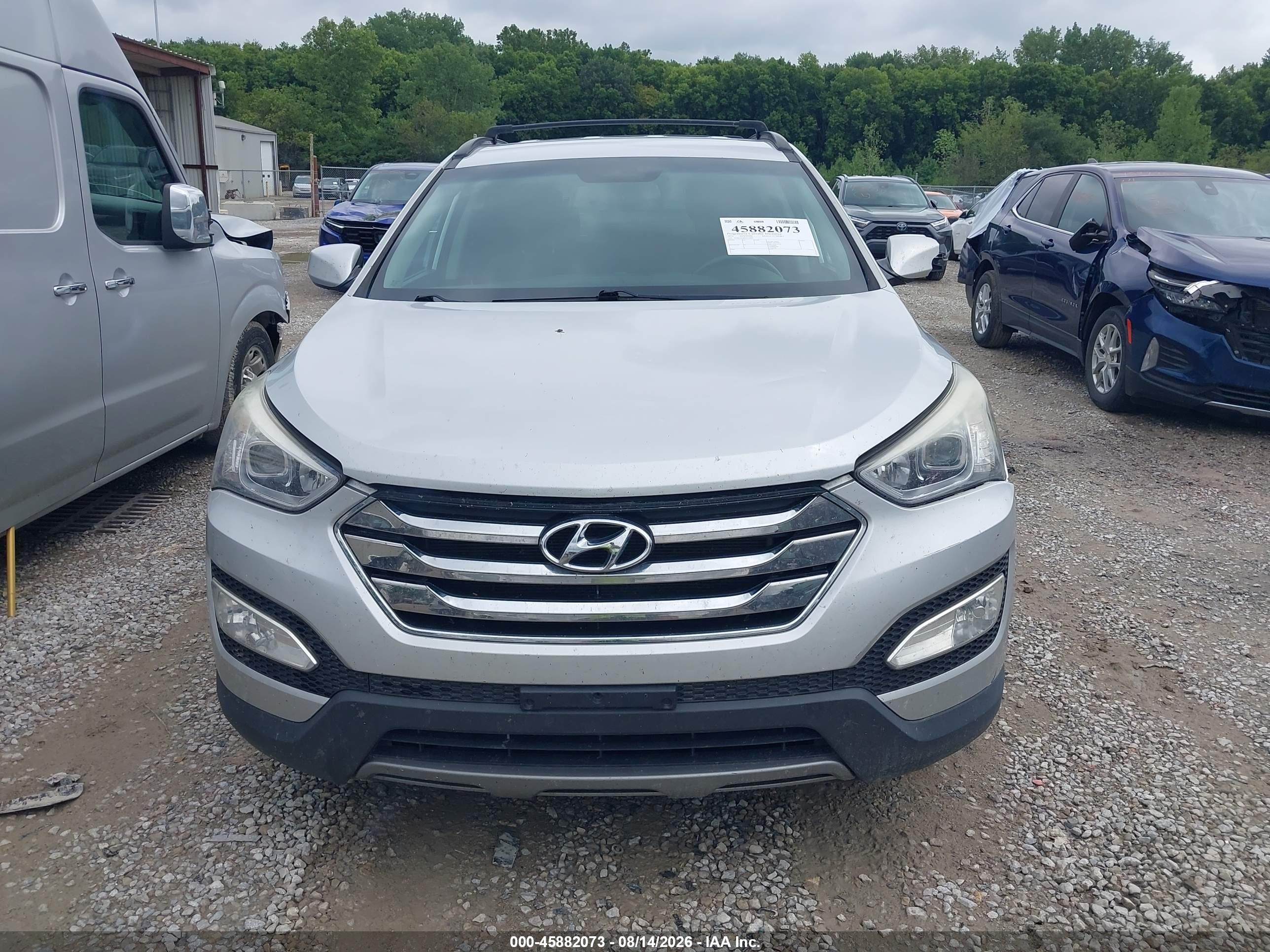 2014 Hyundai Santa Fe Sport 2.4l Silver vin: 5XYZU3LB0EG154896