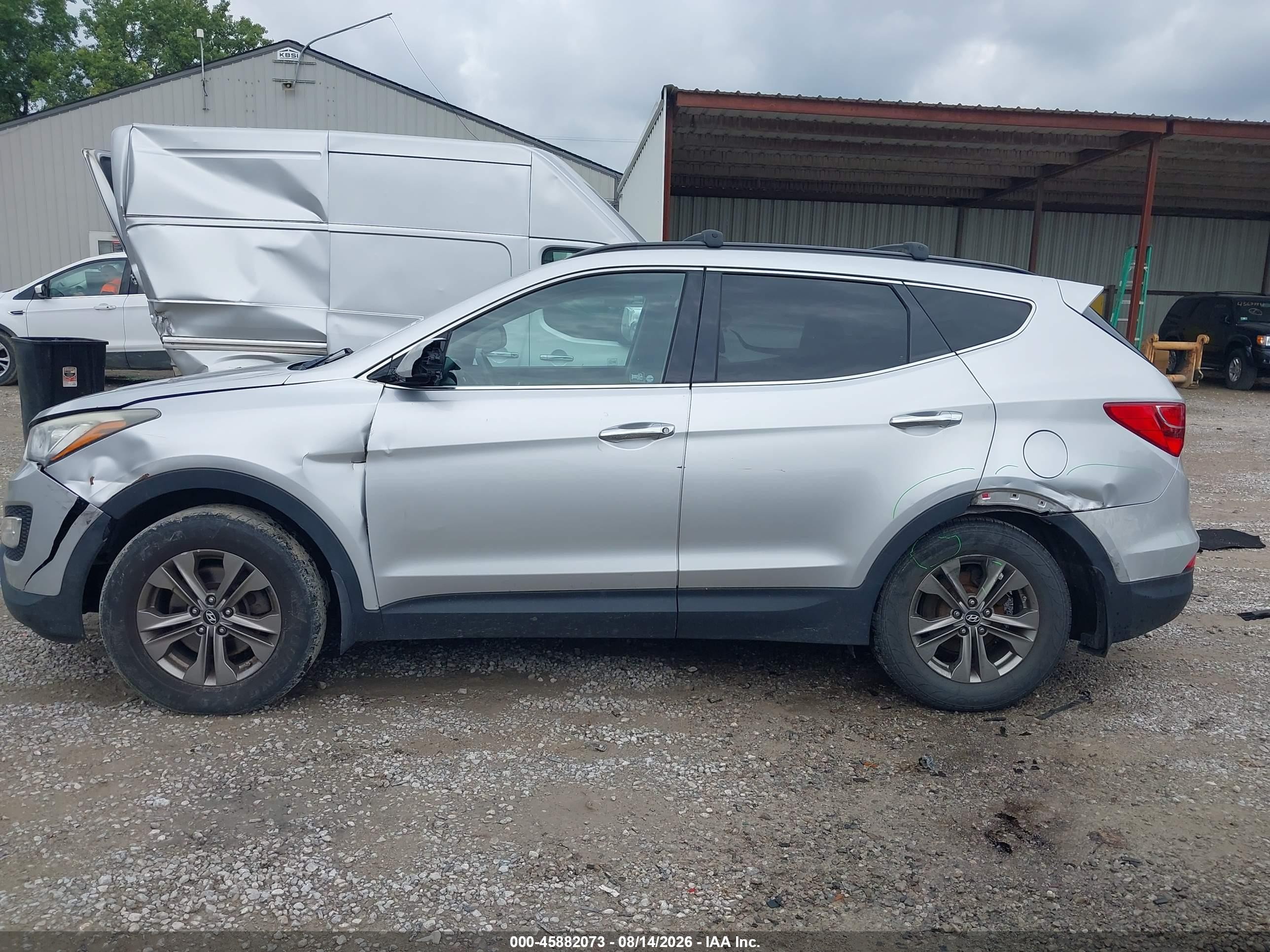 2014 Hyundai Santa Fe Sport 2.4l Silver vin: 5XYZU3LB0EG154896