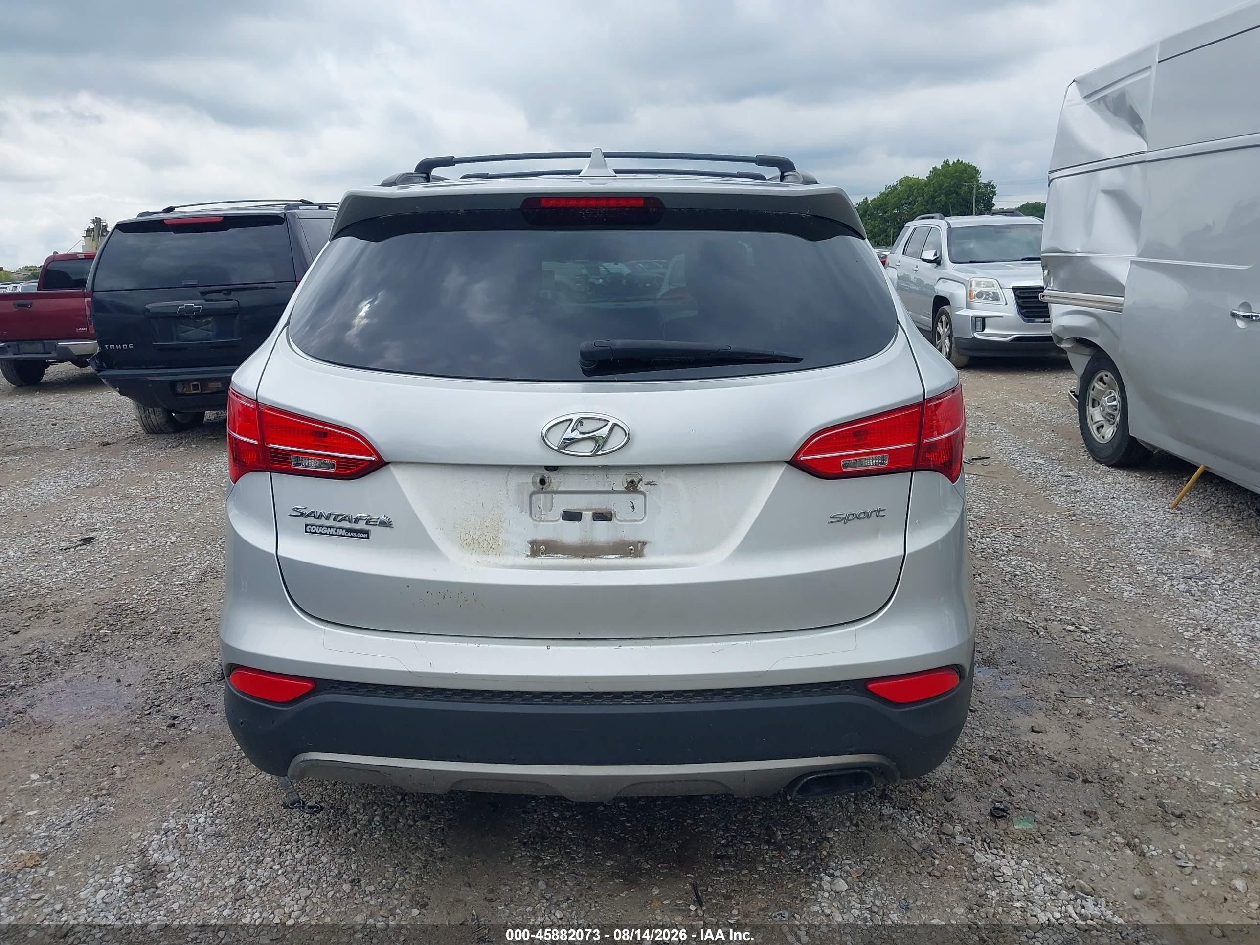 2014 Hyundai Santa Fe Sport 2.4l Silver vin: 5XYZU3LB0EG154896