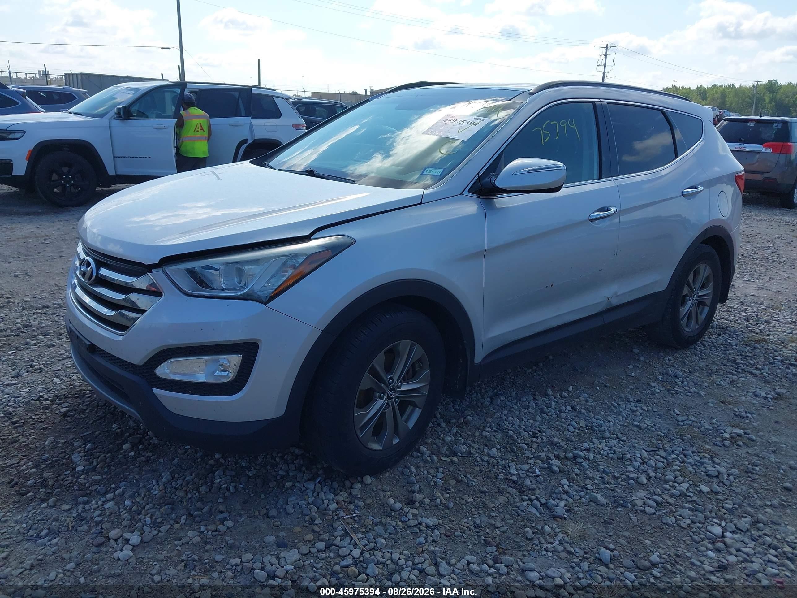 2014 Hyundai Santa Fe Sport 2.4l Серебряный vin: 5XYZU3LB0EG165588