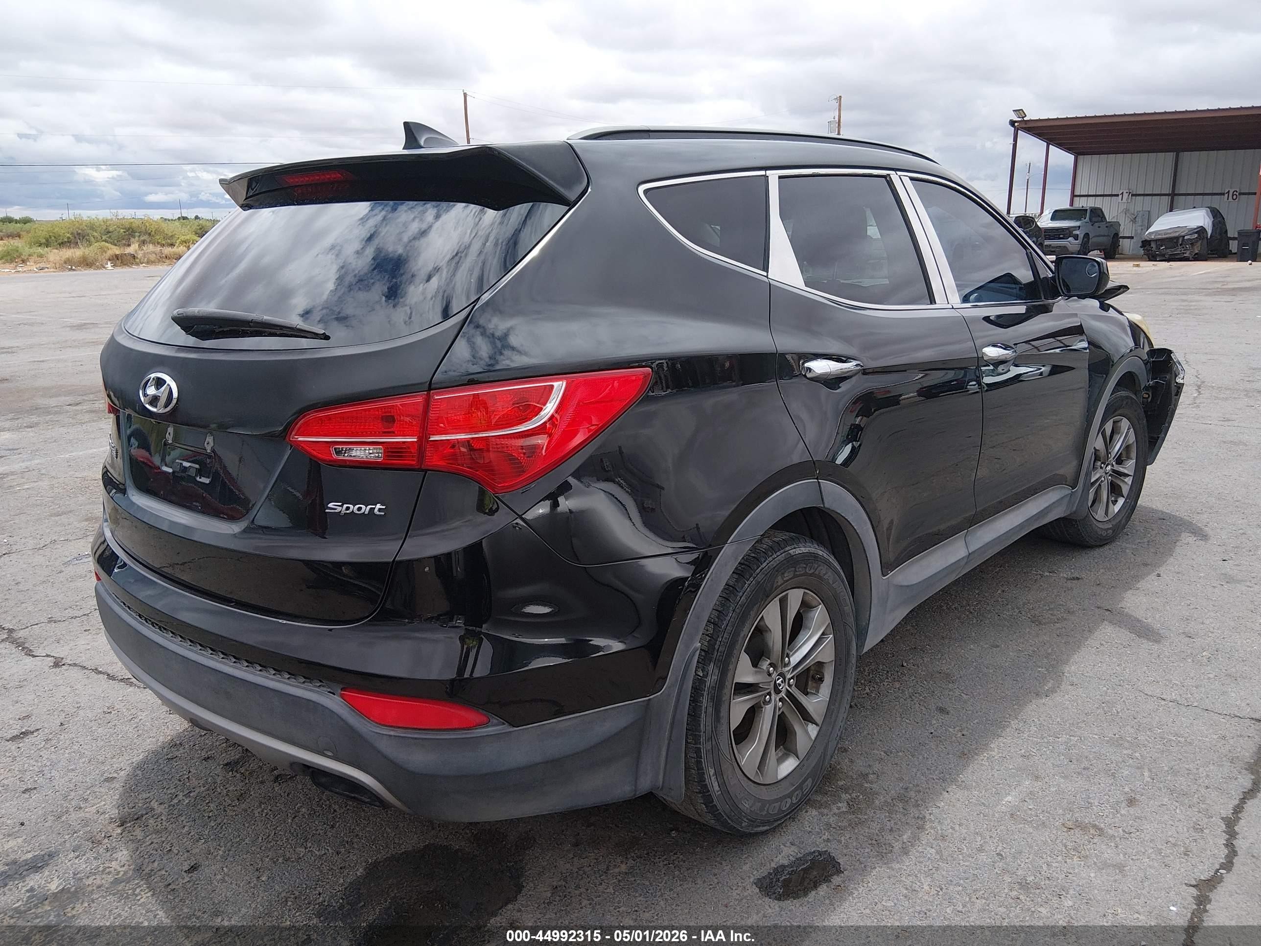 2014 Hyundai Santa Fe Sport 2.4l Black vin: 5XYZU3LB0EG176610