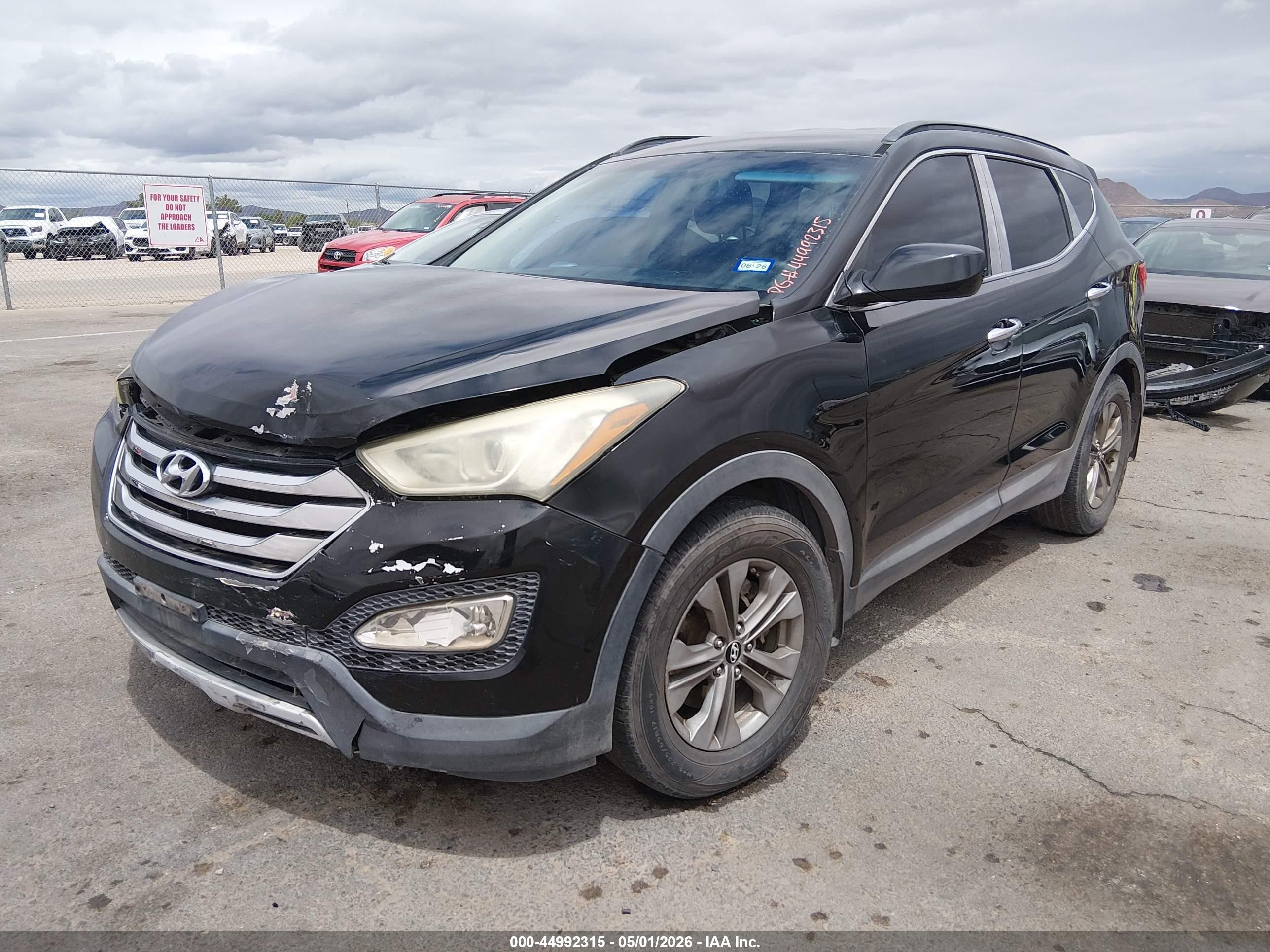 2014 Hyundai Santa Fe Sport 2.4l Black vin: 5XYZU3LB0EG176610