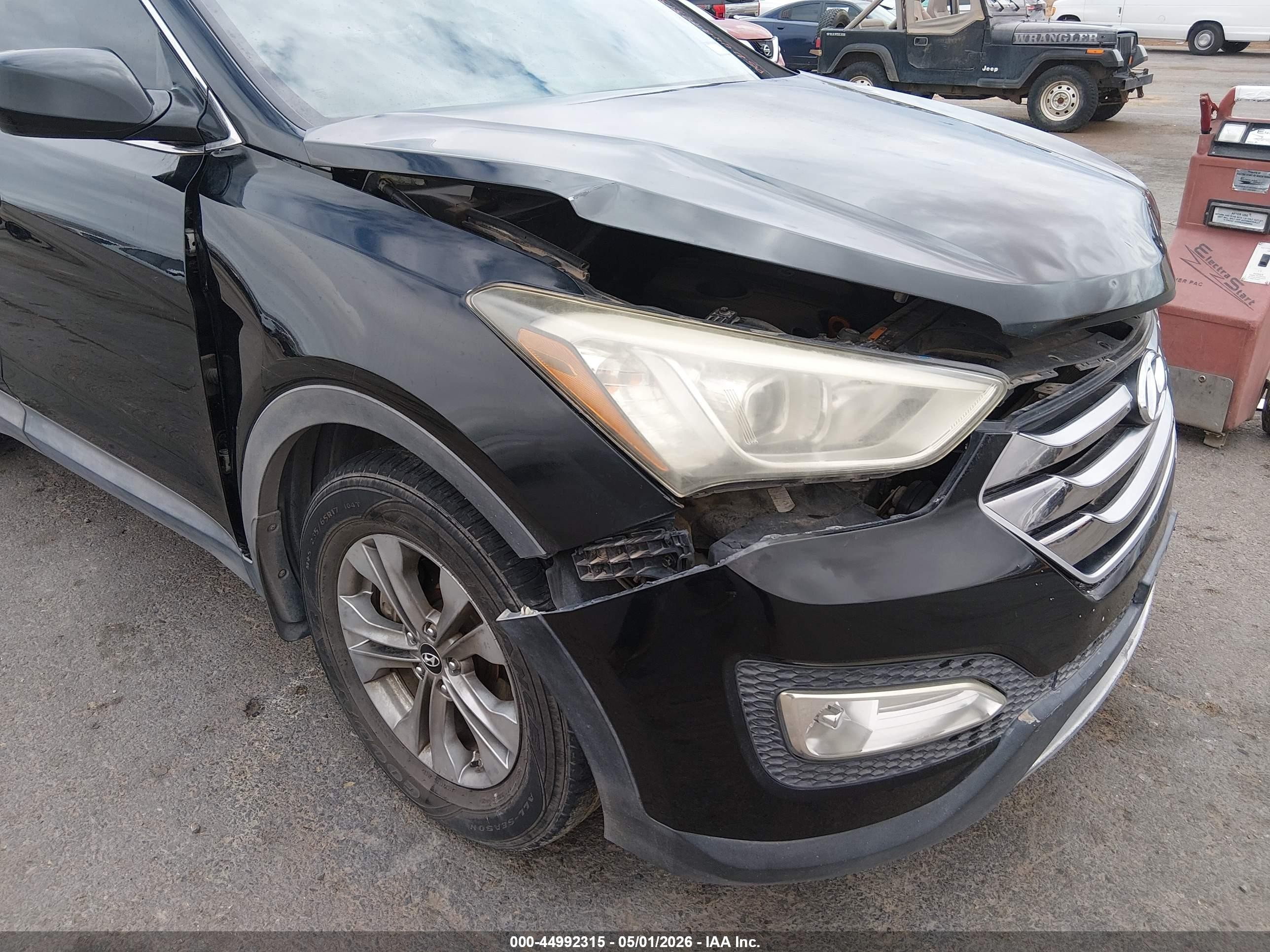 2014 Hyundai Santa Fe Sport 2.4l Black vin: 5XYZU3LB0EG176610