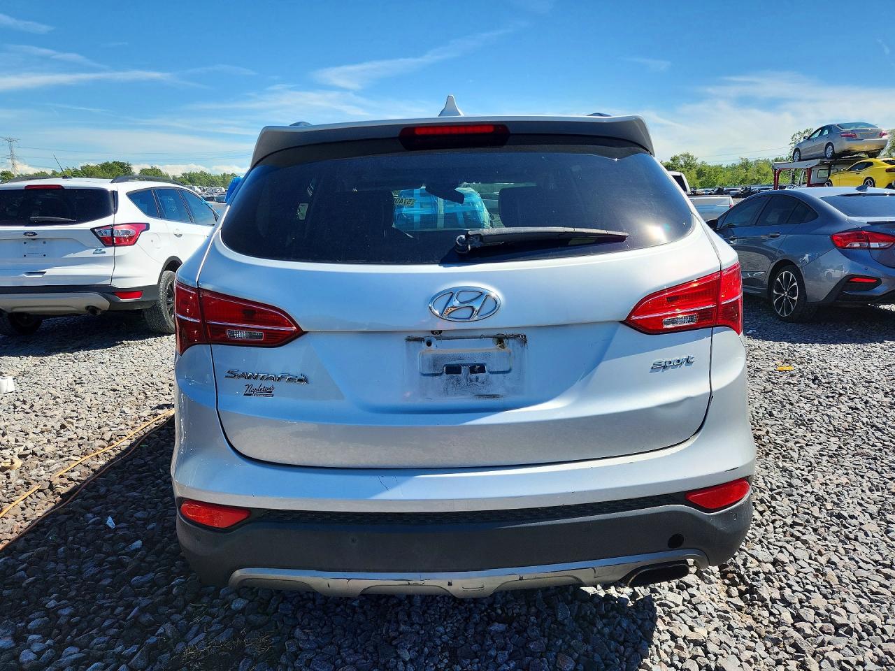 2014 Hyundai Santa Fe Sport 2.4l Silver vin: 5XYZU3LB0EG215423