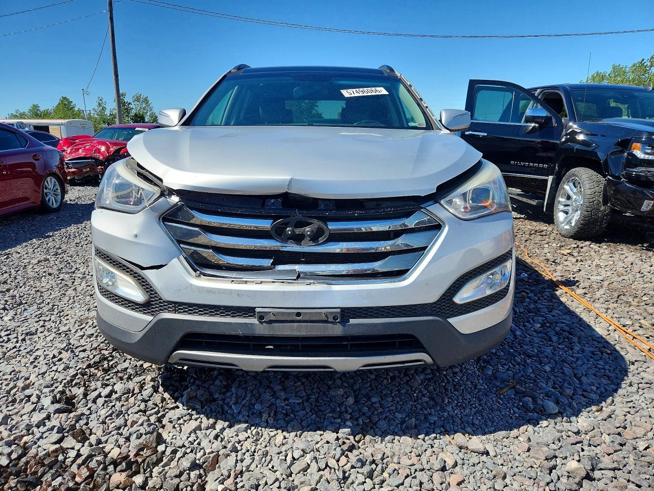 2014 Hyundai Santa Fe Sport 2.4l Silver vin: 5XYZU3LB0EG215423
